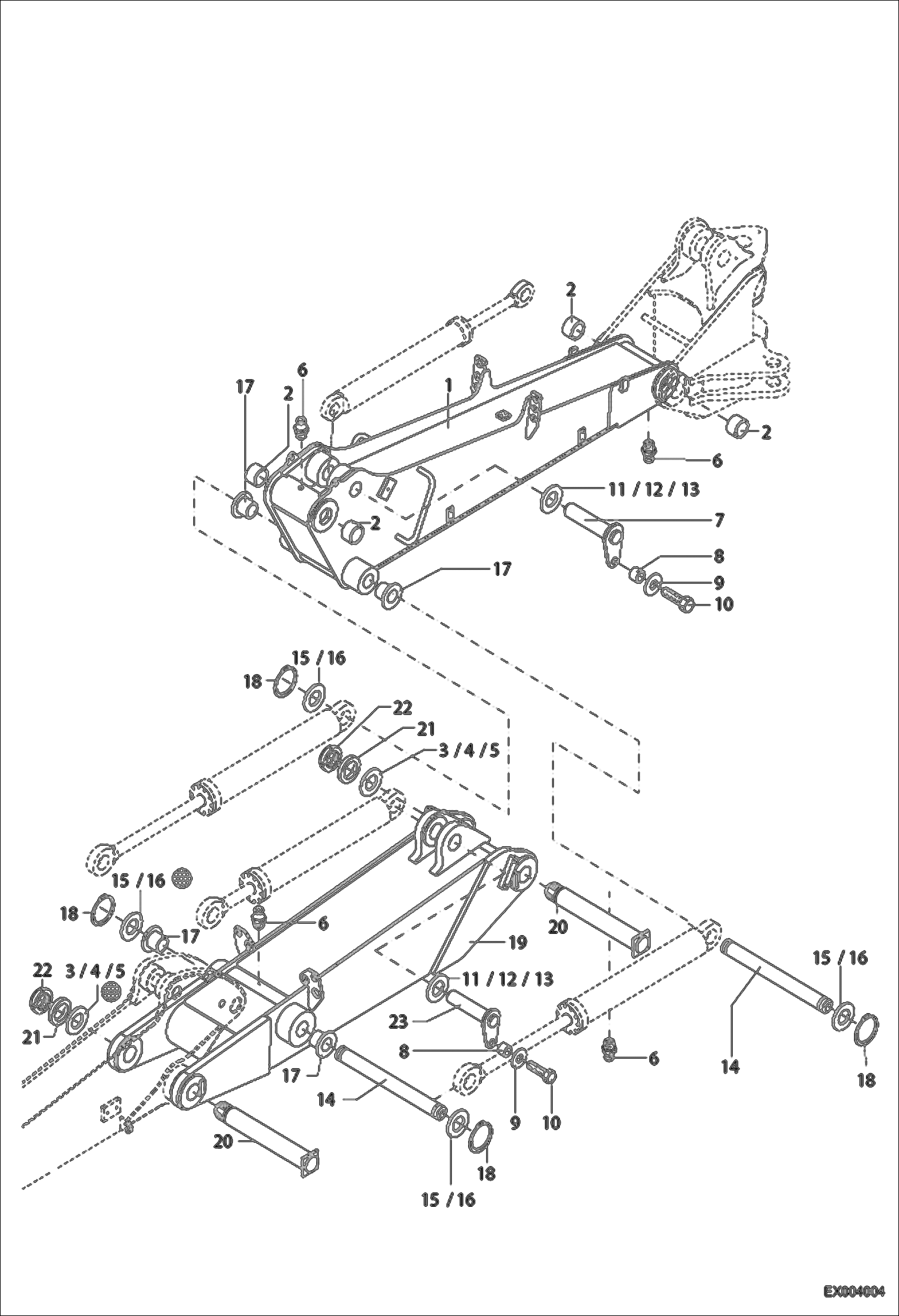 Схема запчастей Bobcat 442 - CIRCULAR BOOM WORK EQUIPMENT