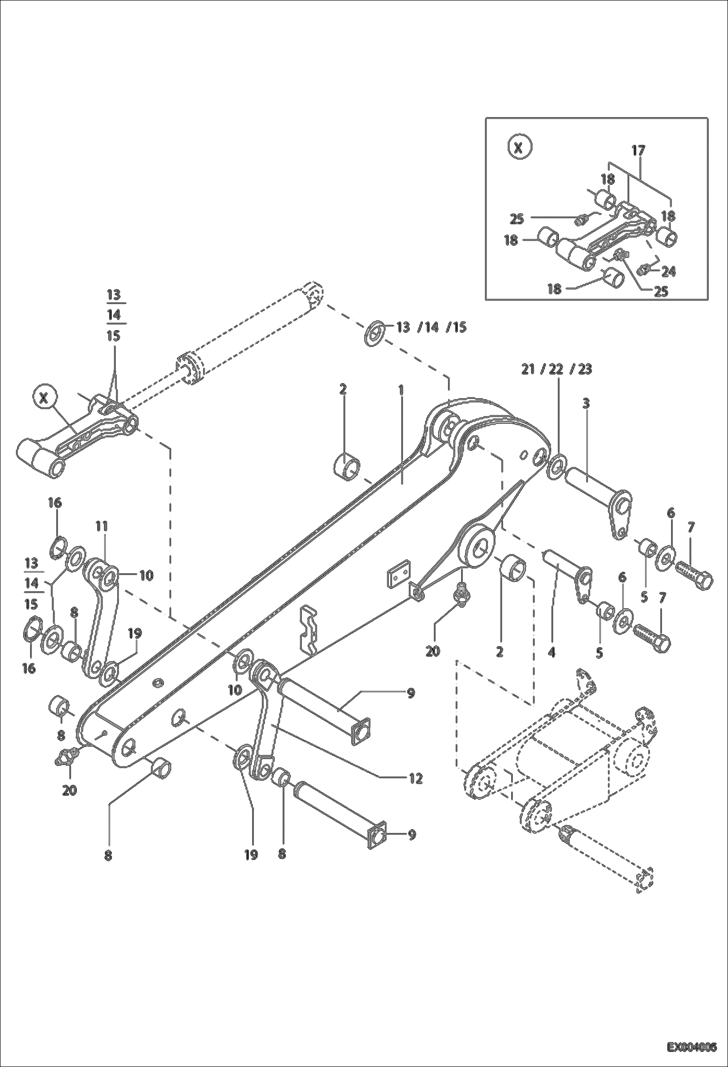 Схема запчастей Bobcat 442 - DIPPER ARM - CIRCULAR WORK EQUIPMENT