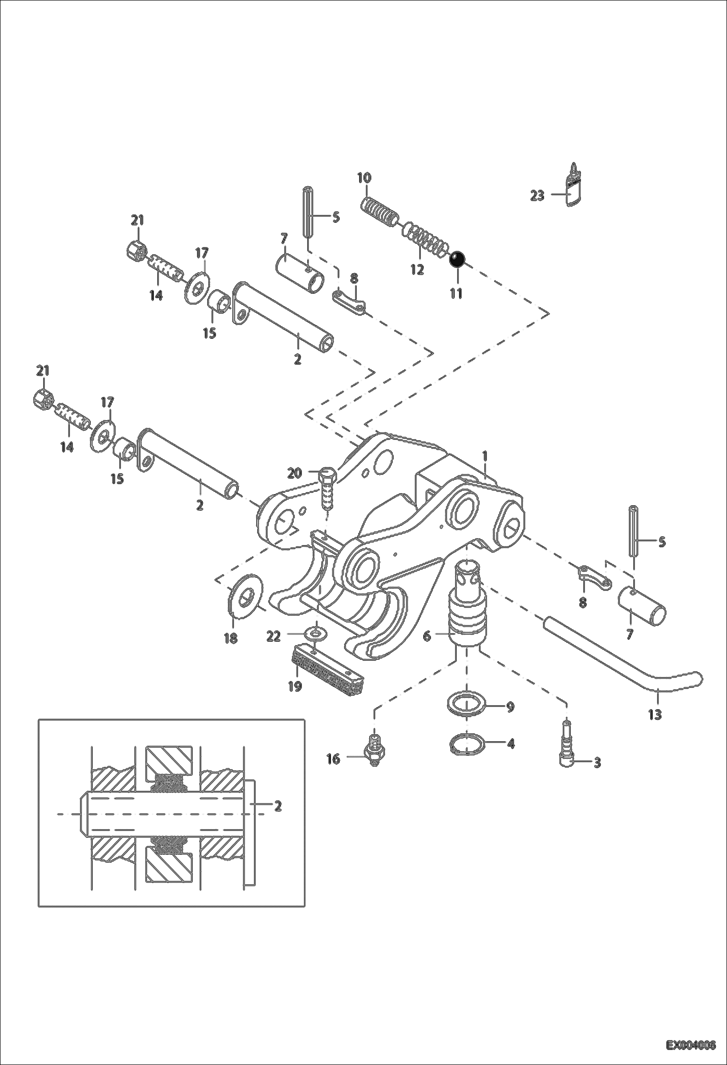 Схема запчастей Bobcat 442 - QUICK MOUNT HITCH - TEREX WORK EQUIPMENT