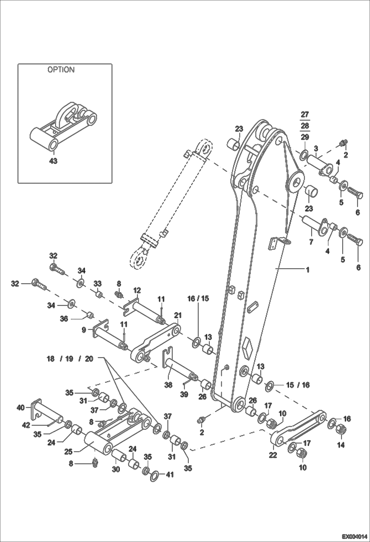 Схема запчастей Bobcat 444 - DIPPER STICK 1850MM - ARTICULATED BOOM WORK EQUIPMENT