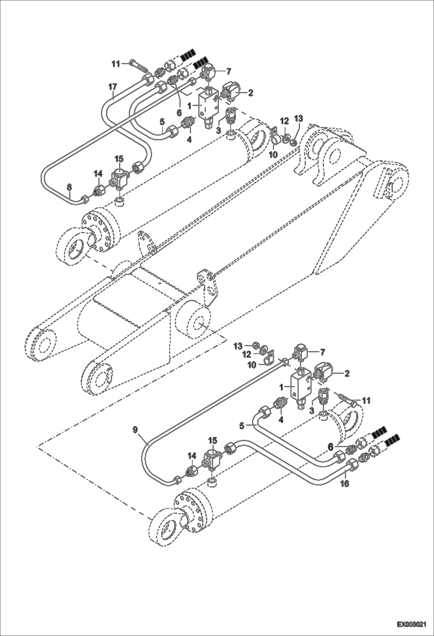 Схема запчастей Bobcat 442 - LOAD HOLDING VALVE - INTERMEDIATE BOOM HYDRAULIC SYSTEM