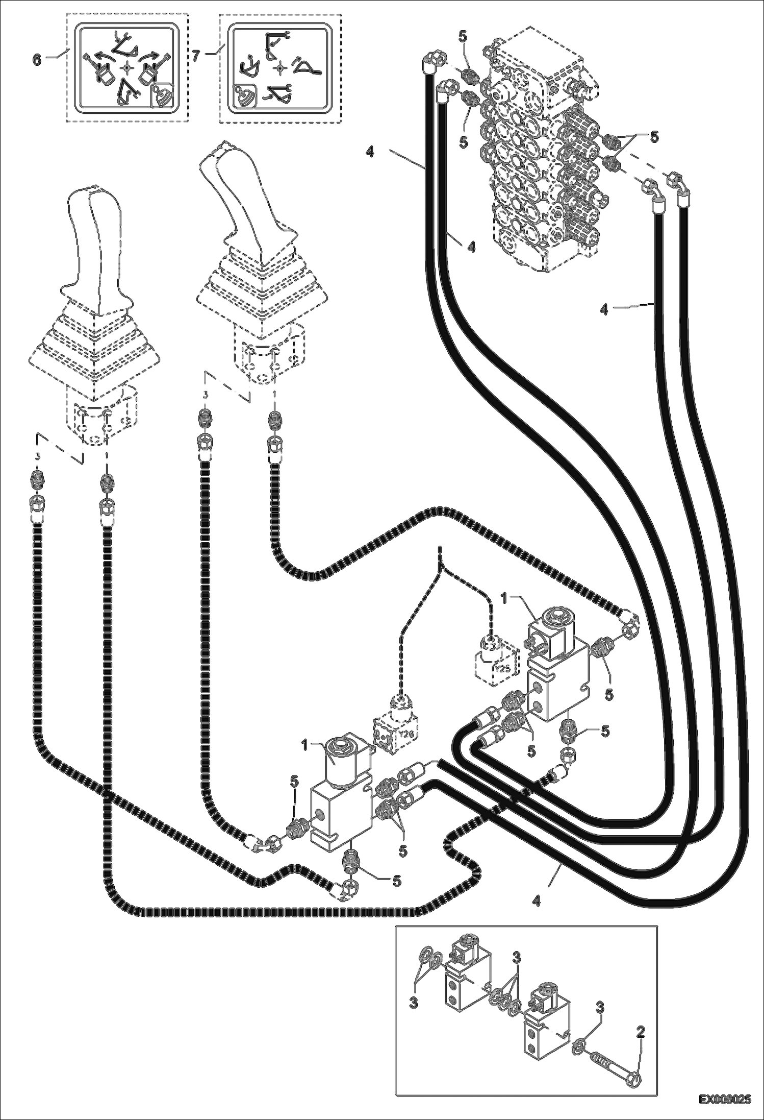 Схема запчастей Bobcat 442 - CHANGEOVER ISO / SAE HYDRAULIC SYSTEM