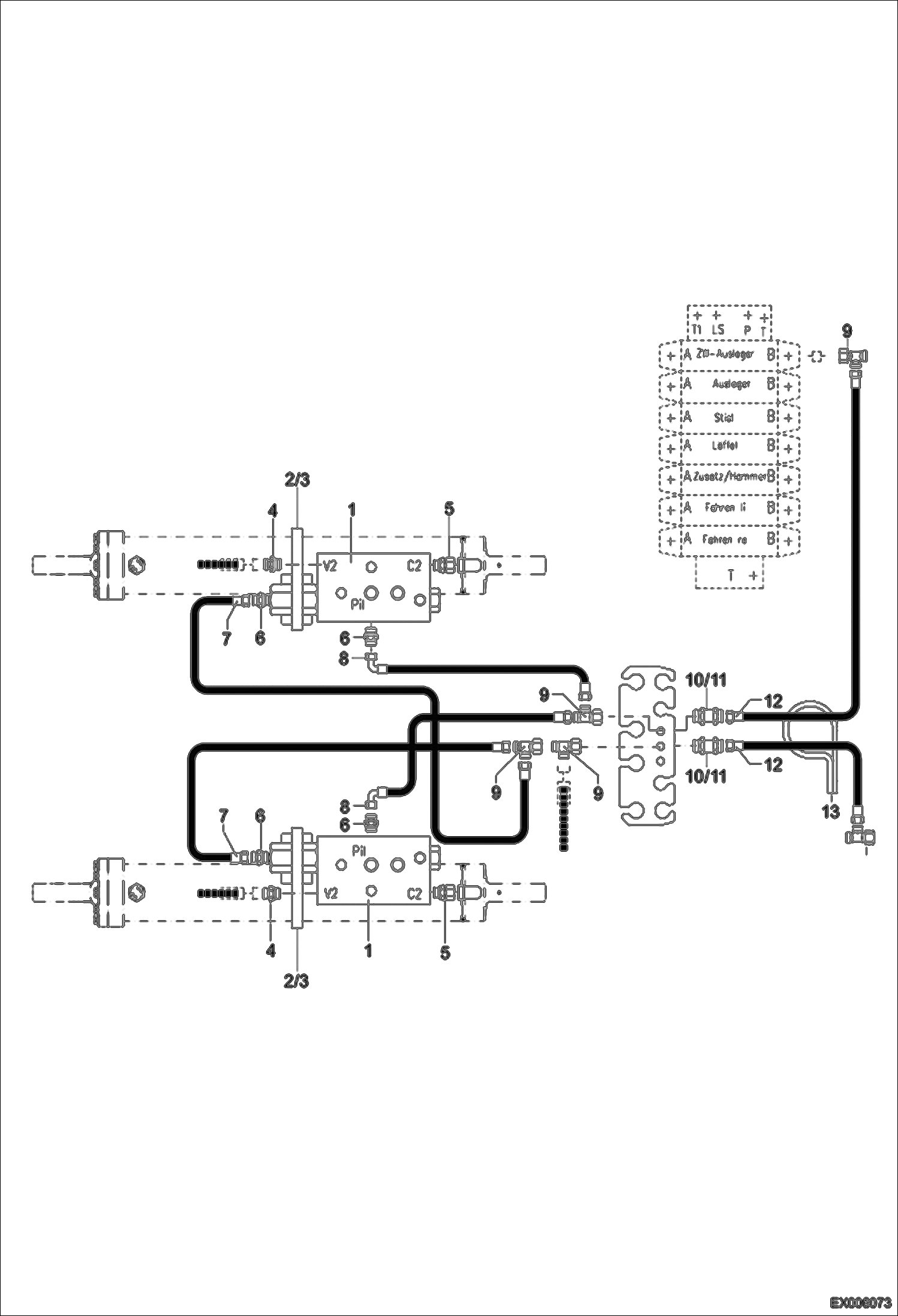 Схема запчастей Bobcat 444 - LOAD HOLDING VALVE - INTERMEDIATE BOOM - ARTICULAT HYDRAULIC SYSTEM