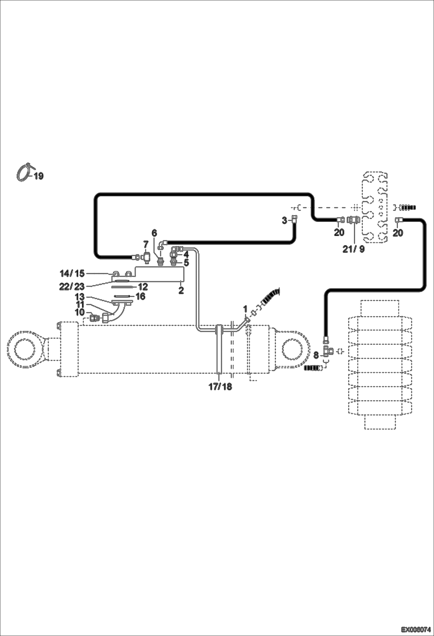 Схема запчастей Bobcat 444 - LOAD HOLDING VALVE - DIPPER ARM - ARTICULATED BOOM HYDRAULIC SYSTEM