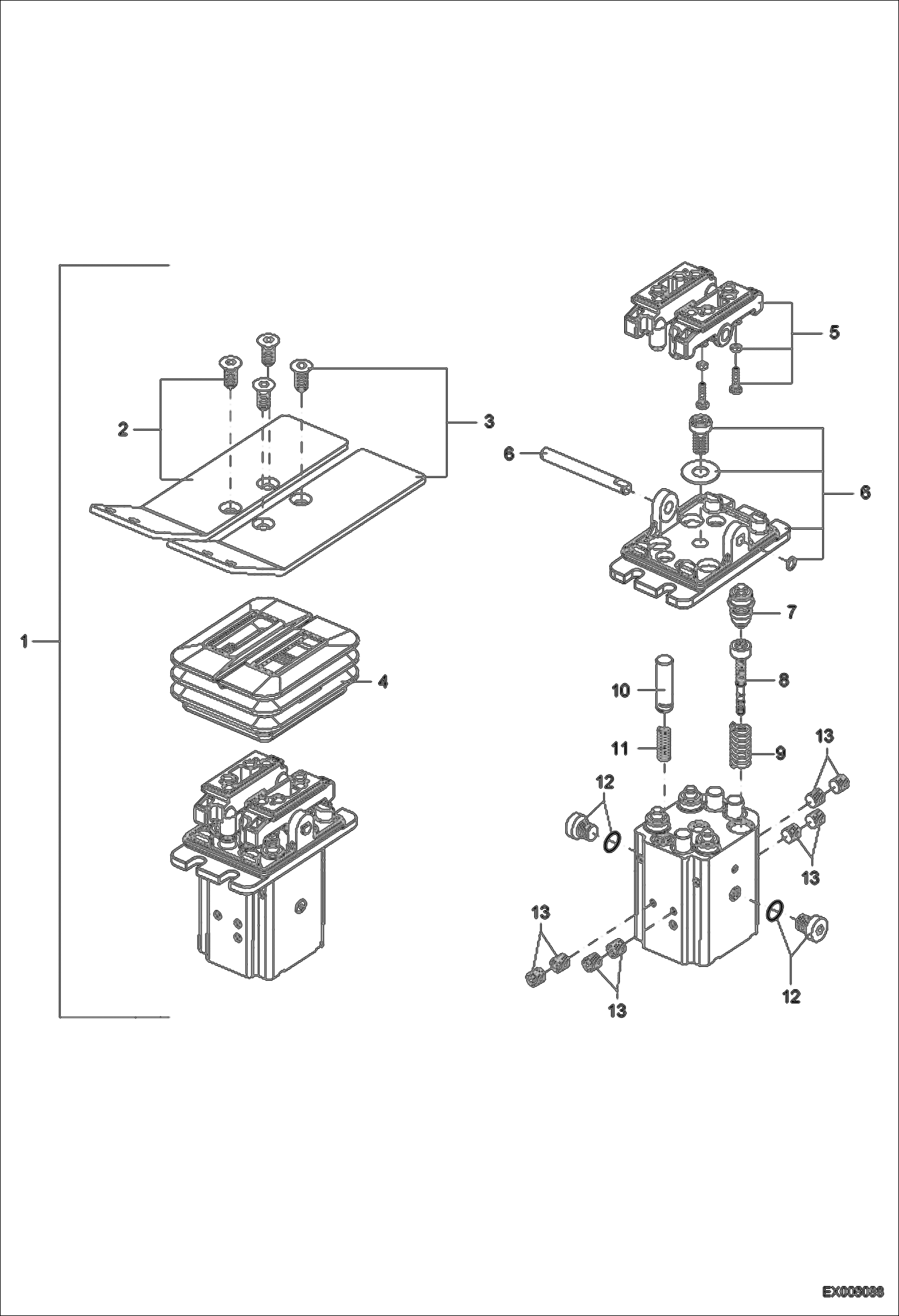 Схема запчастей Bobcat 444 - REMOTE CONTROL - PEDAL DRIVE (S/N ADBT11001 - 11052) HYDRAULIC SYSTEM