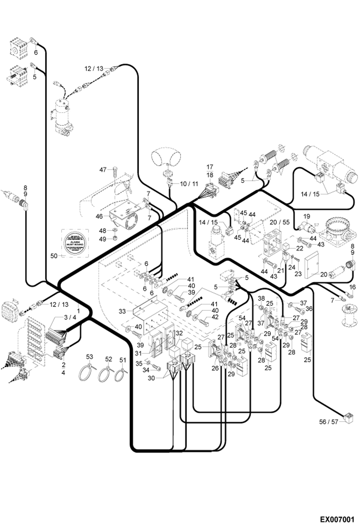 Схема запчастей Bobcat 442 - MACHINE ELECTRIC INSTALLATION (S/N ADBR11001 - 11109, ADBS11001 - 11109) ELECTRICAL SYSTEM