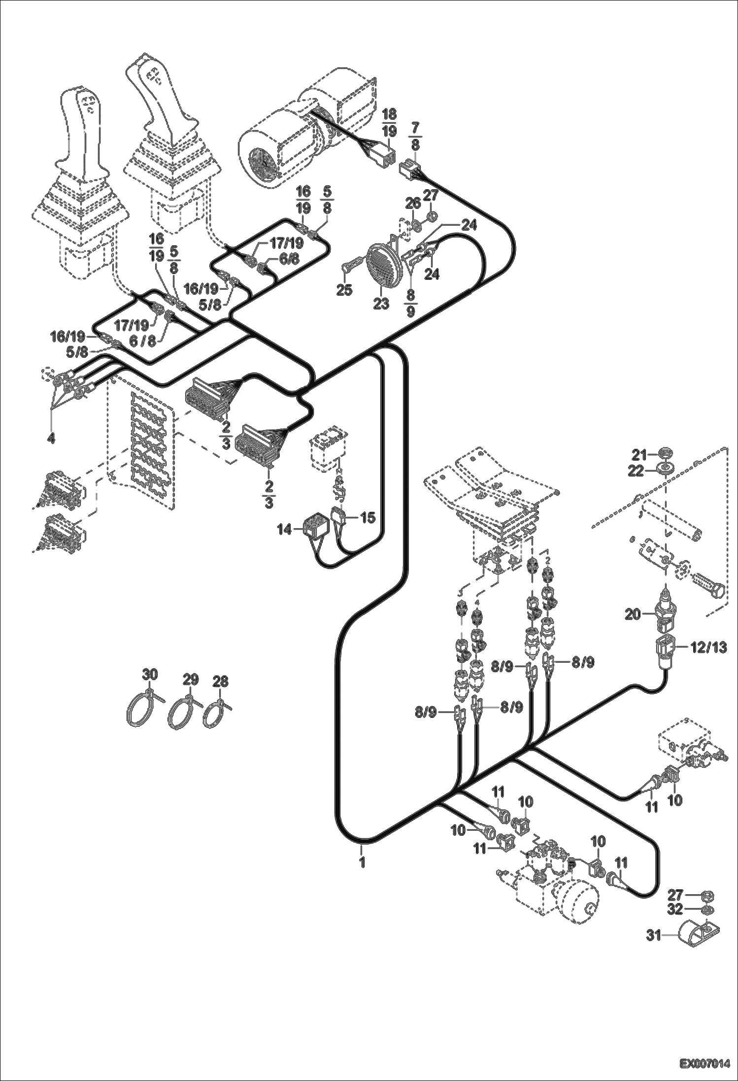 Схема запчастей Bobcat 444 - ELECTRIC INSTALLATION - FLOOR FRAME ELECTRICAL SYSTEM