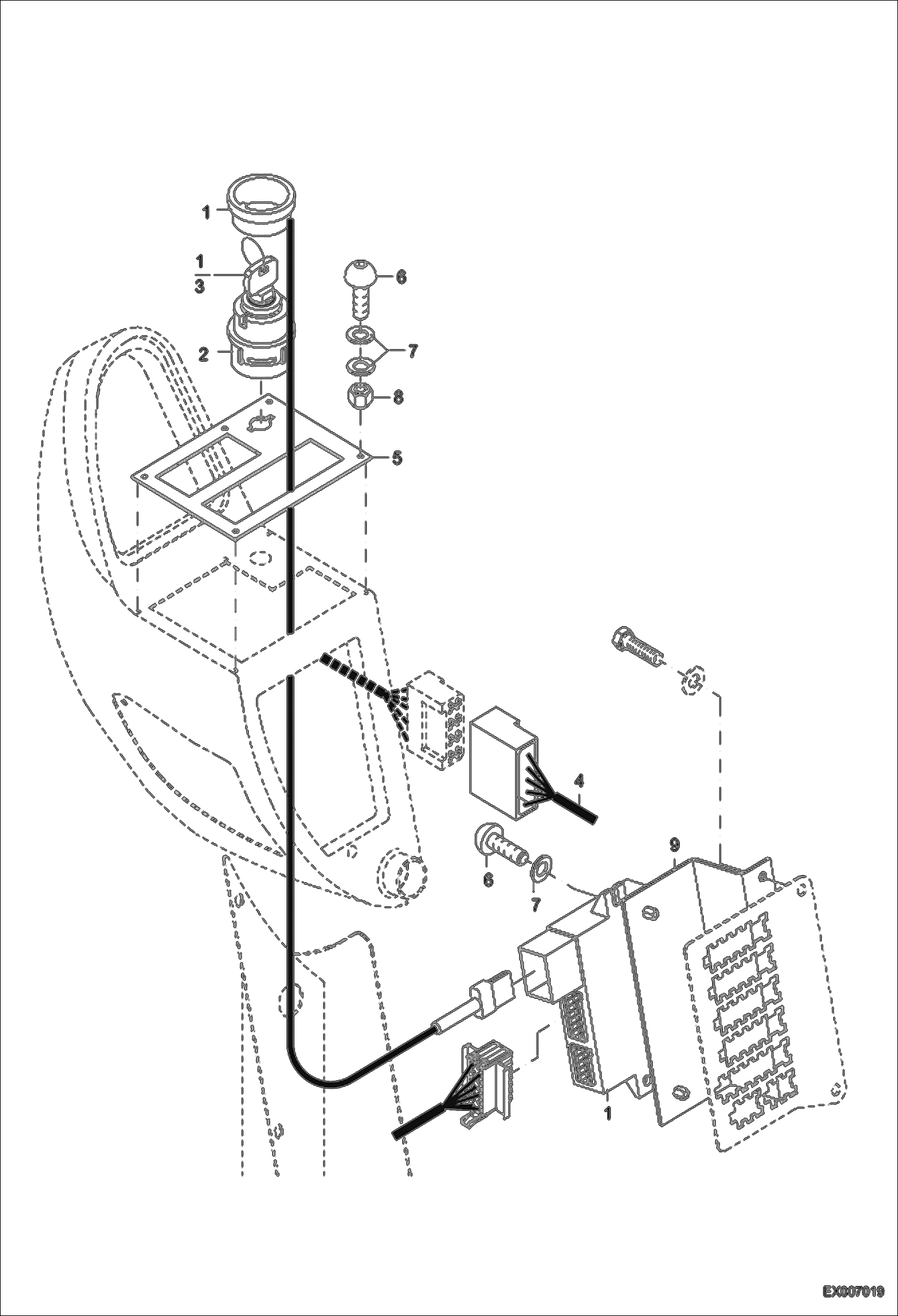 Схема запчастей Bobcat 444 - IMMOBILIZER ELECTRICAL SYSTEM