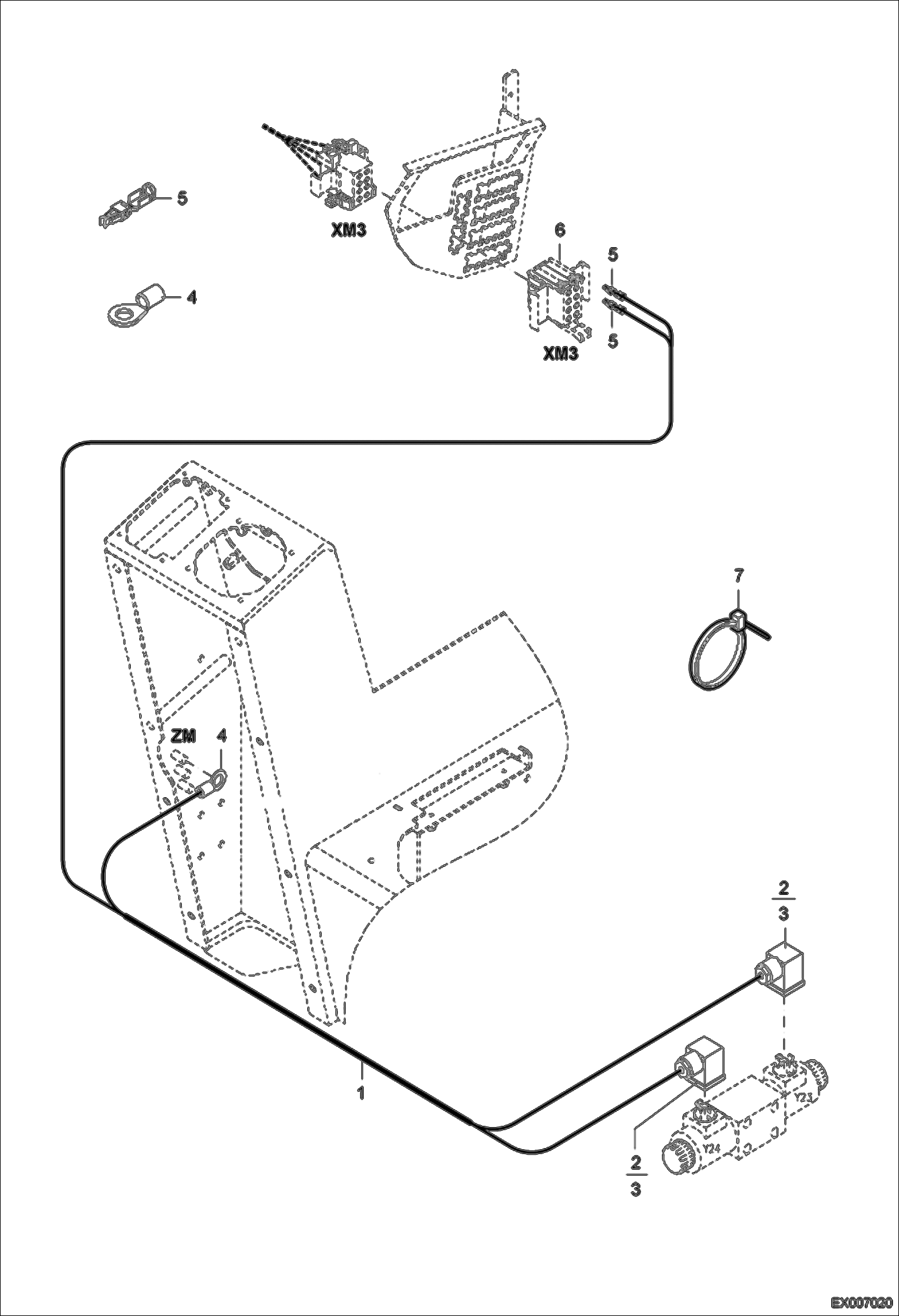 Схема запчастей Bobcat 444 - 2ND ADDITIONAL CONTROL CIRCUIT ELECTRICAL SYSTEM