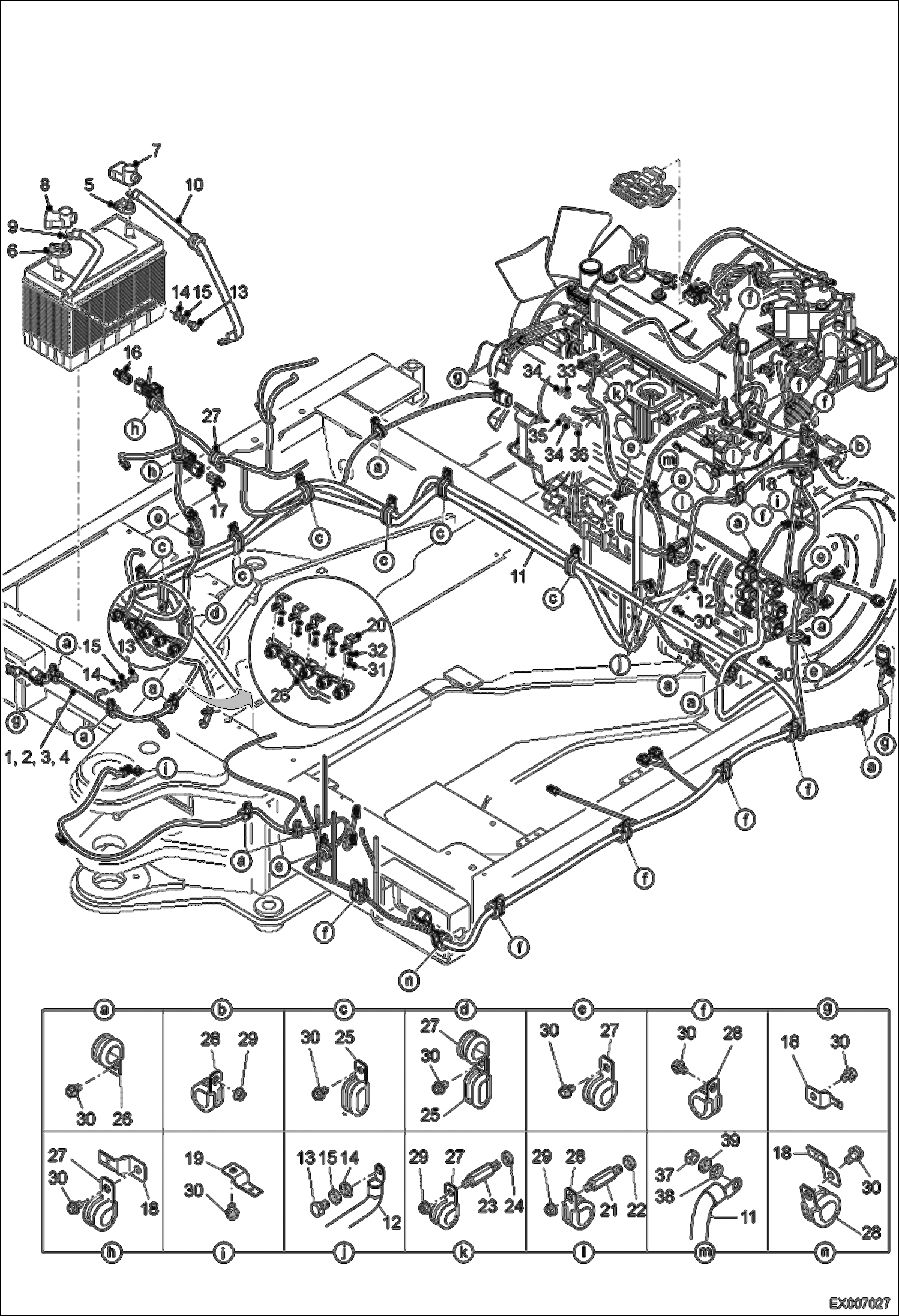 Схема запчастей Bobcat E55W - ELECTRICAL (Engine) ELECTRICAL SYSTEM