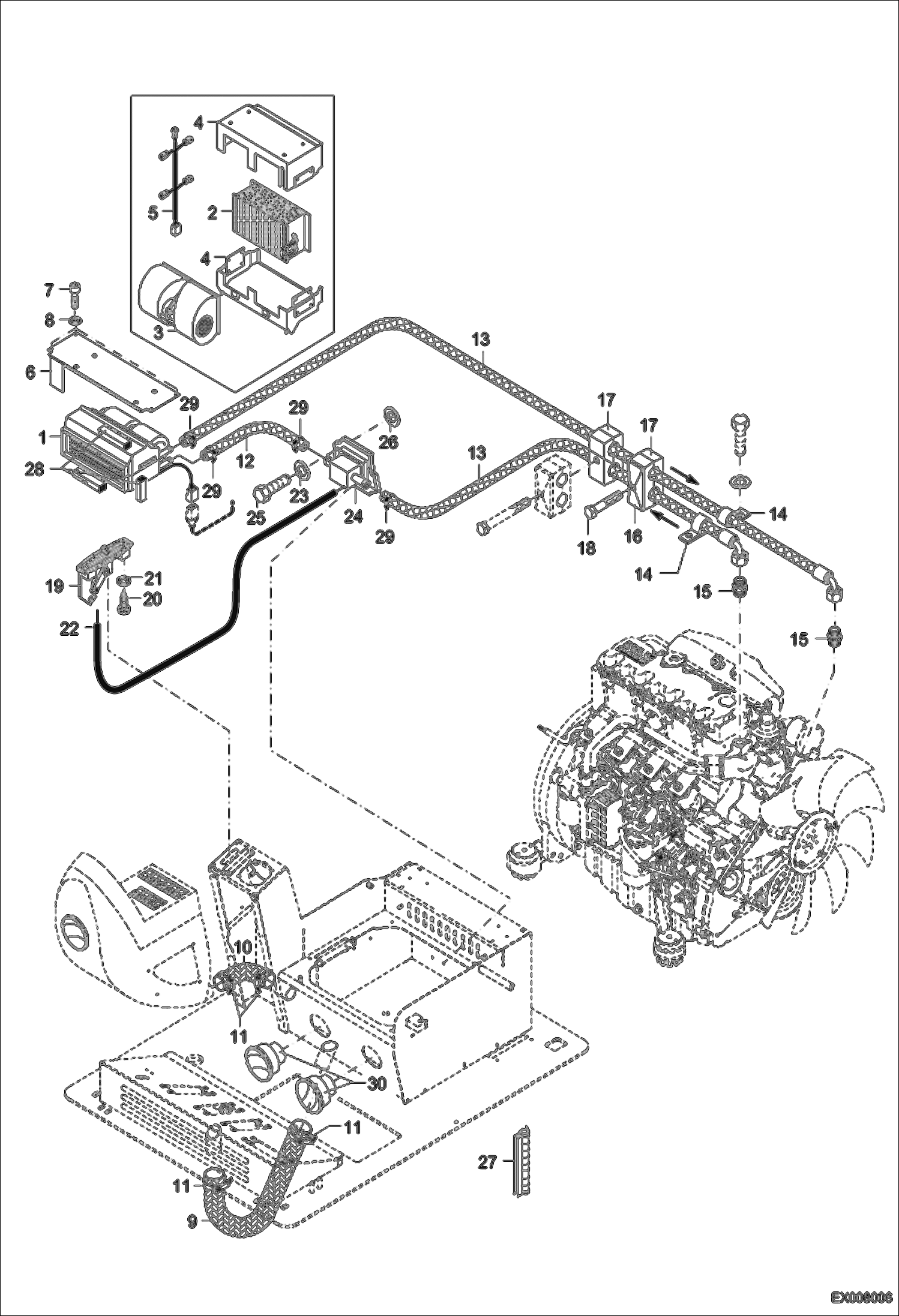 Схема запчастей Bobcat 442 - HEATING POWER UNIT