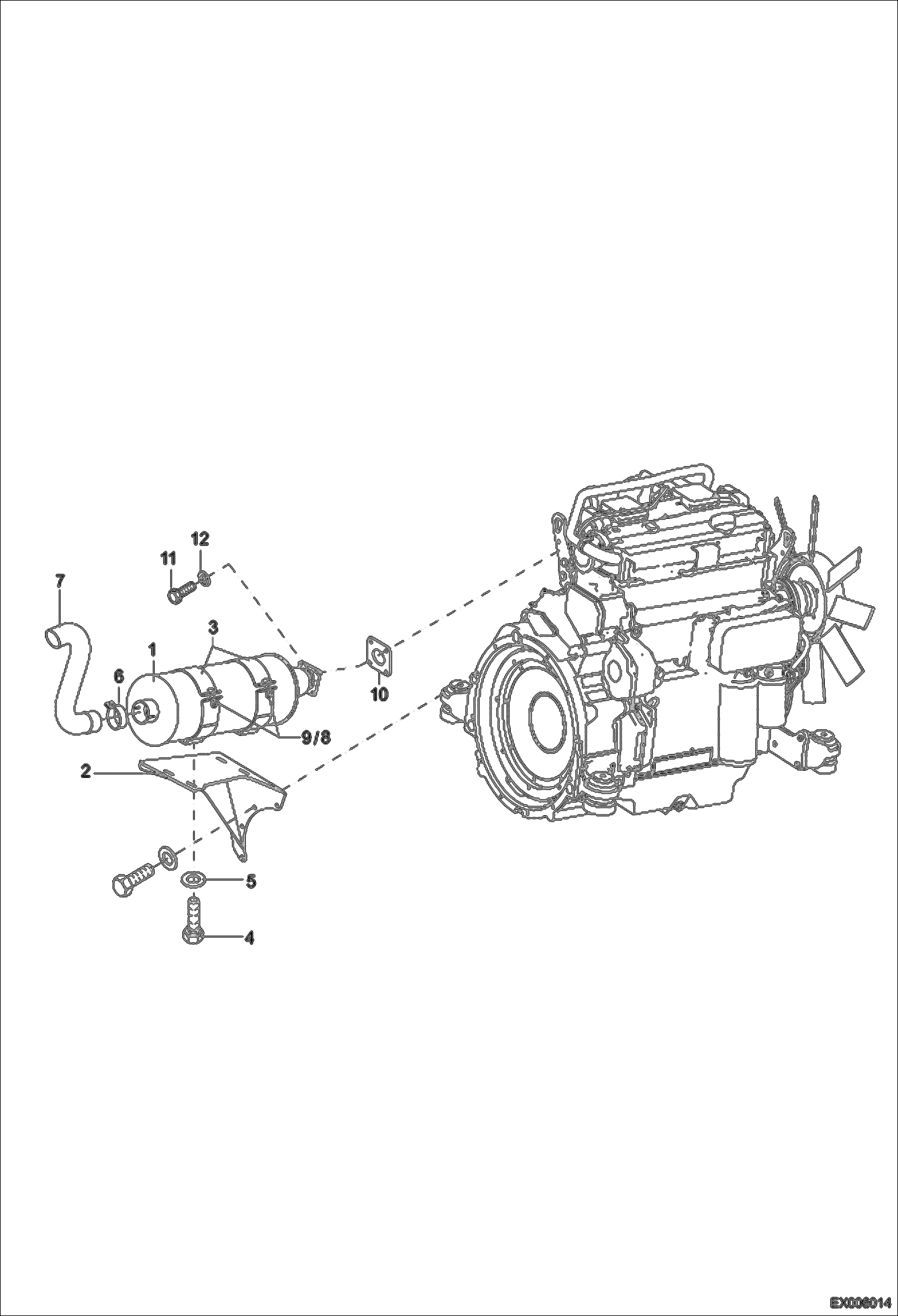 Схема запчастей Bobcat 444 - EXHAUST POWER UNIT