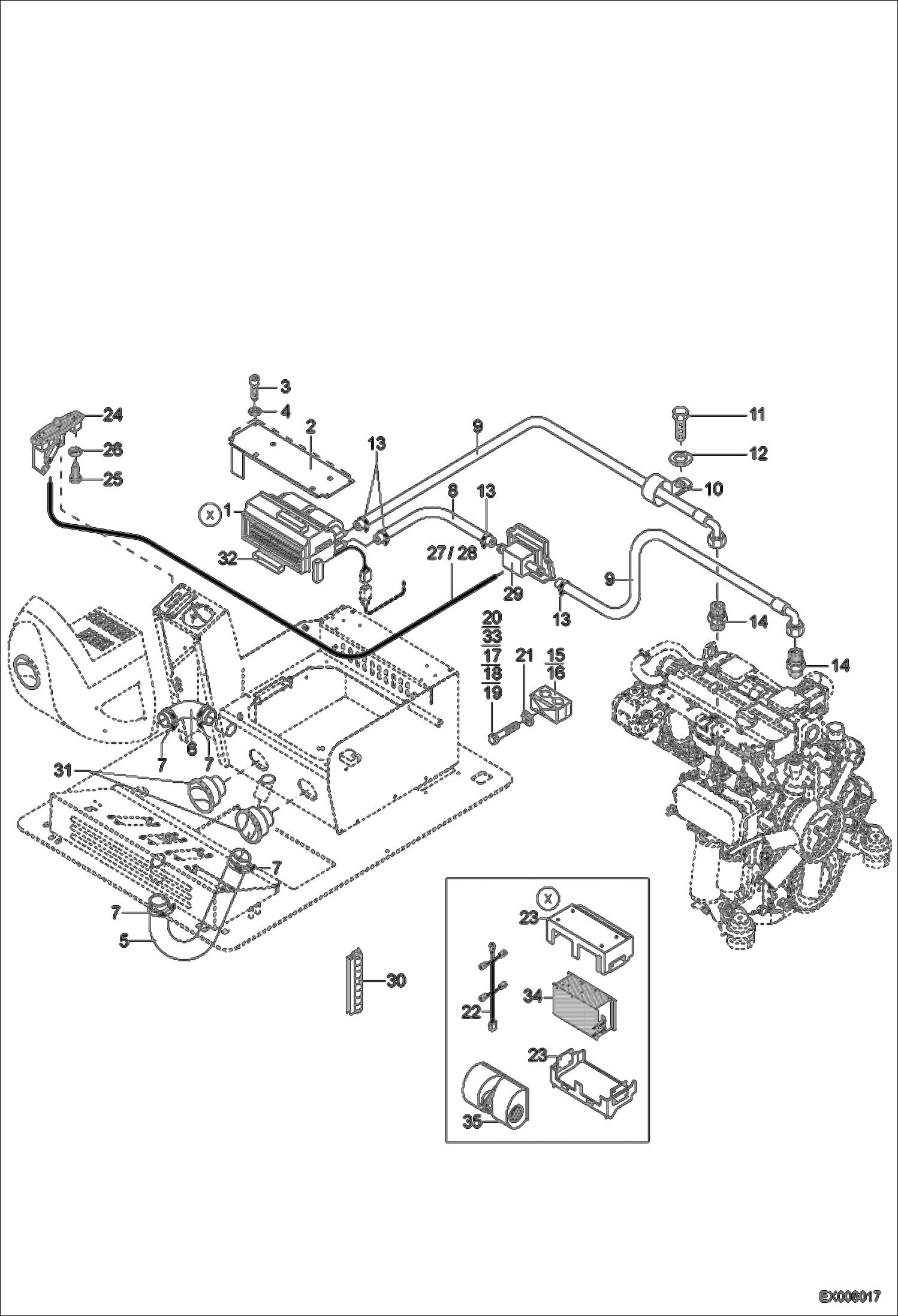 Схема запчастей Bobcat 444 - HEATING POWER UNIT