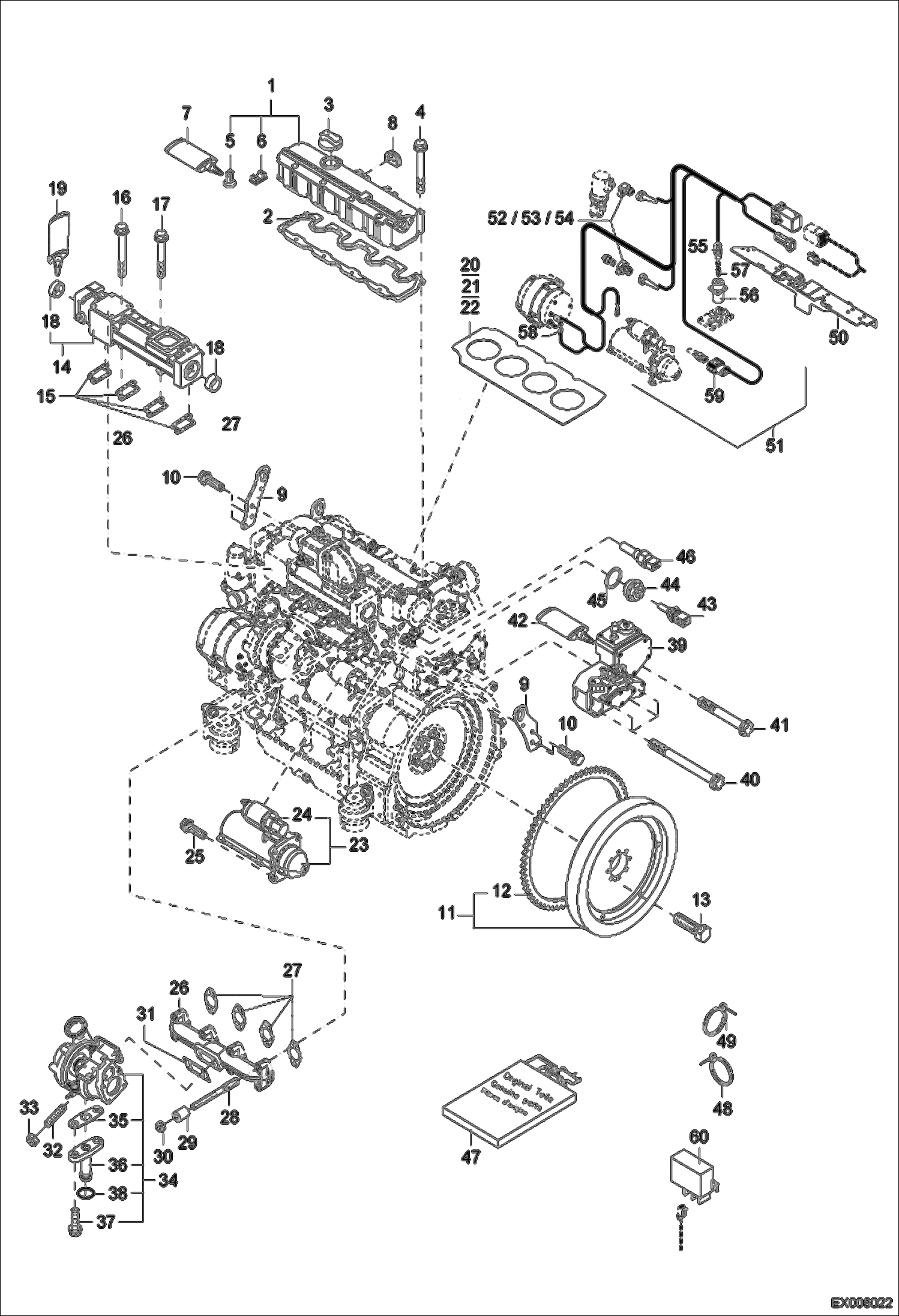 Схема запчастей Bobcat 444 - ENGINE PARTS - PART 3 POWER UNIT