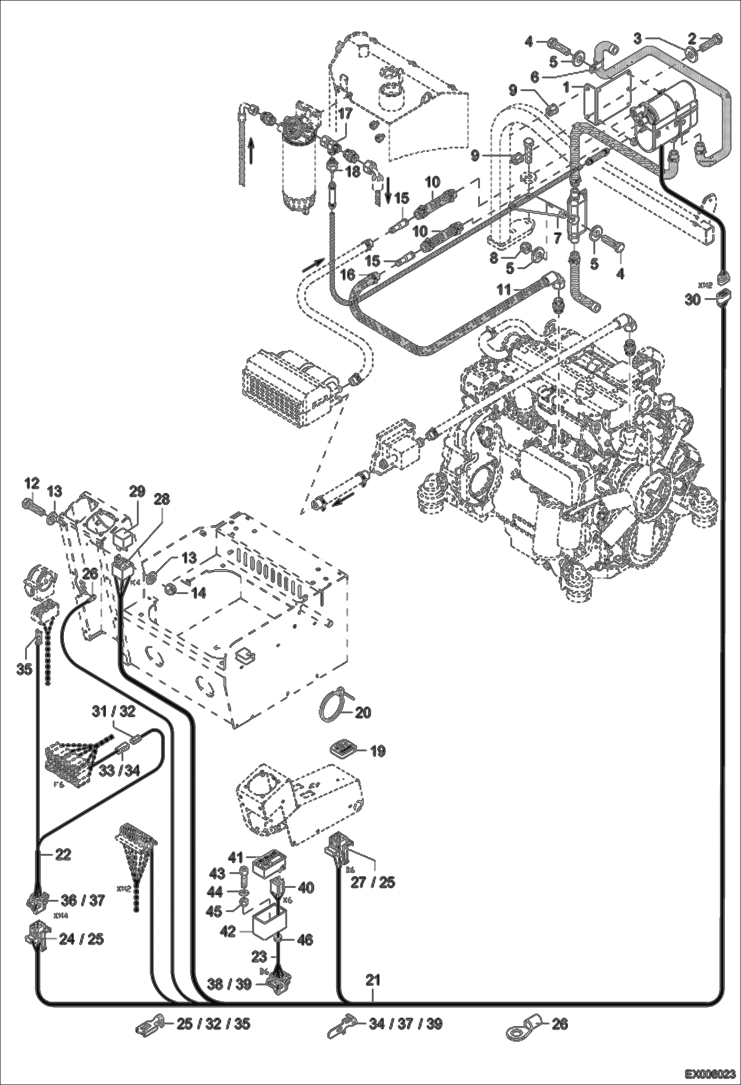 Схема запчастей Bobcat 444 - DIESEL OPERATED HEATING (Installation) POWER UNIT