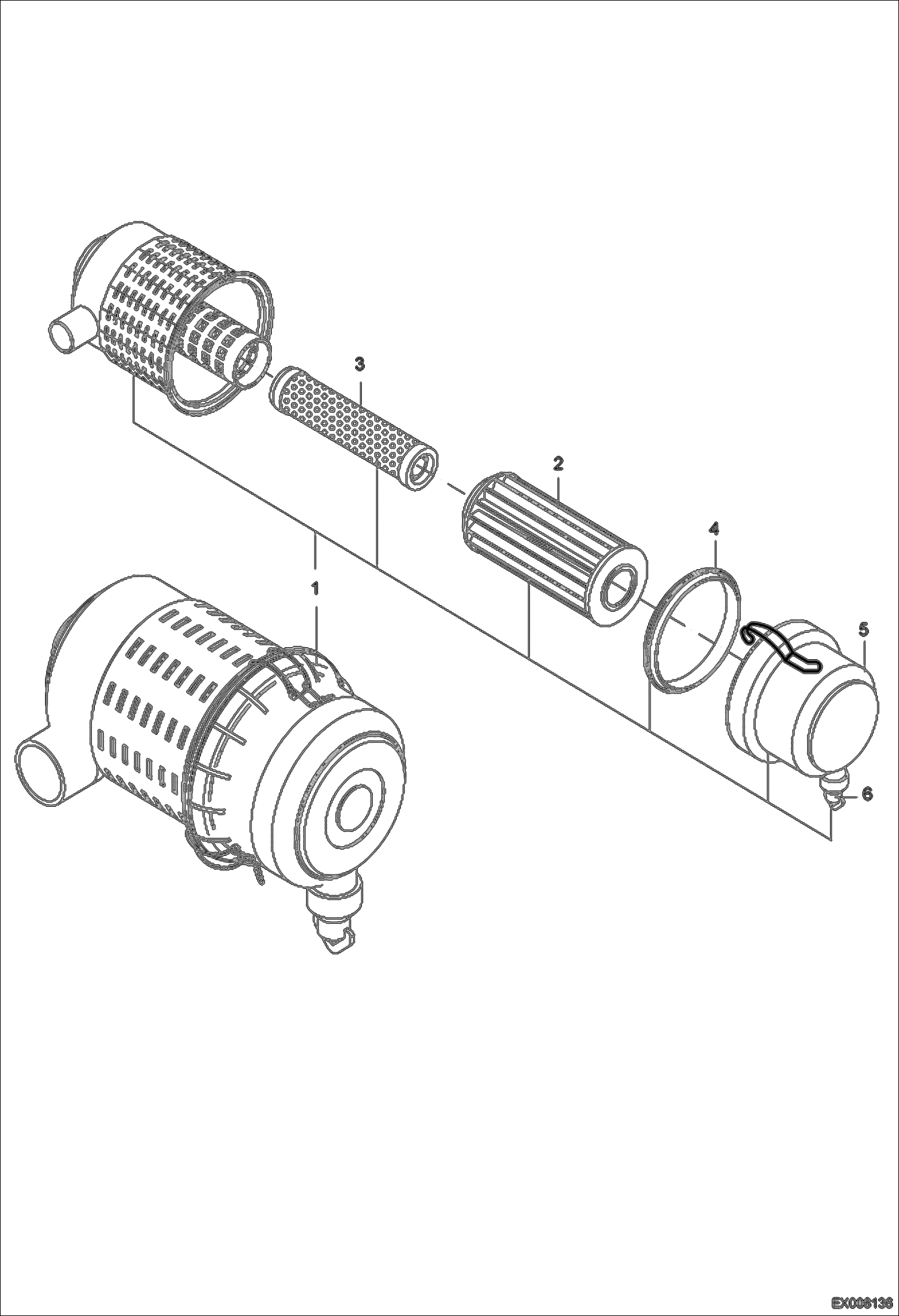 Схема запчастей Bobcat 442 - AIR FILTER POWER UNIT