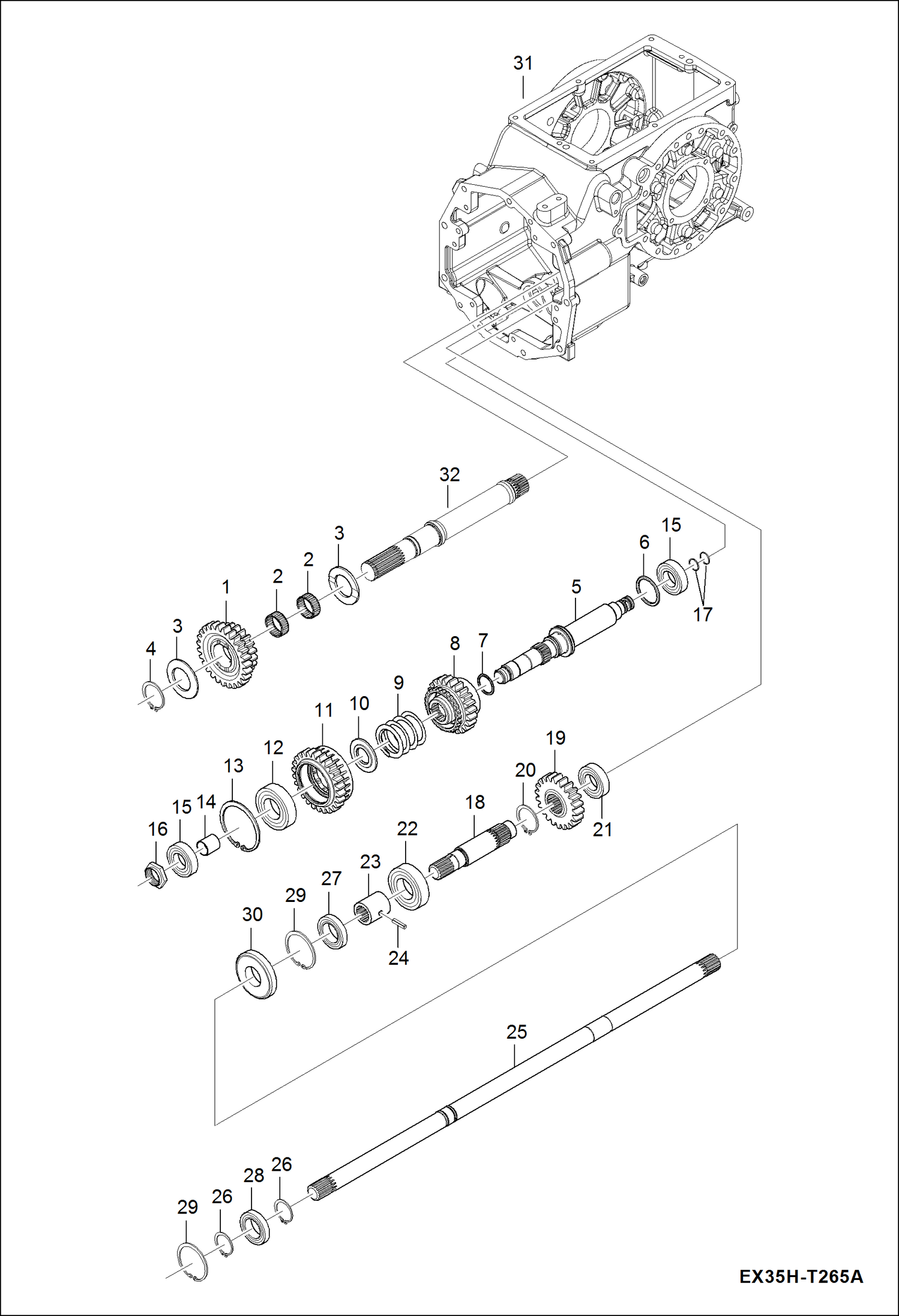 Схема запчастей Bobcat CT335 - FRONT DRIVE SYSTEM GROUP DRIVE TRAIN