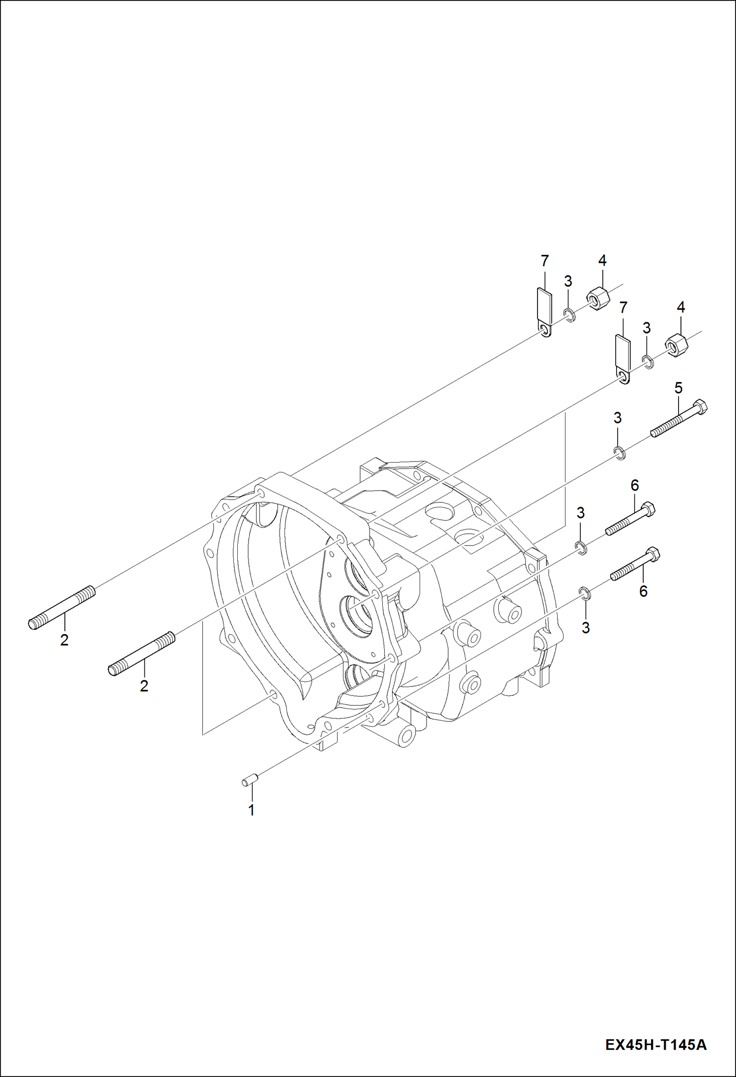 Схема запчастей Bobcat CT335 - CLUTCH HOUSING GROUP 2 DRIVE TRAIN