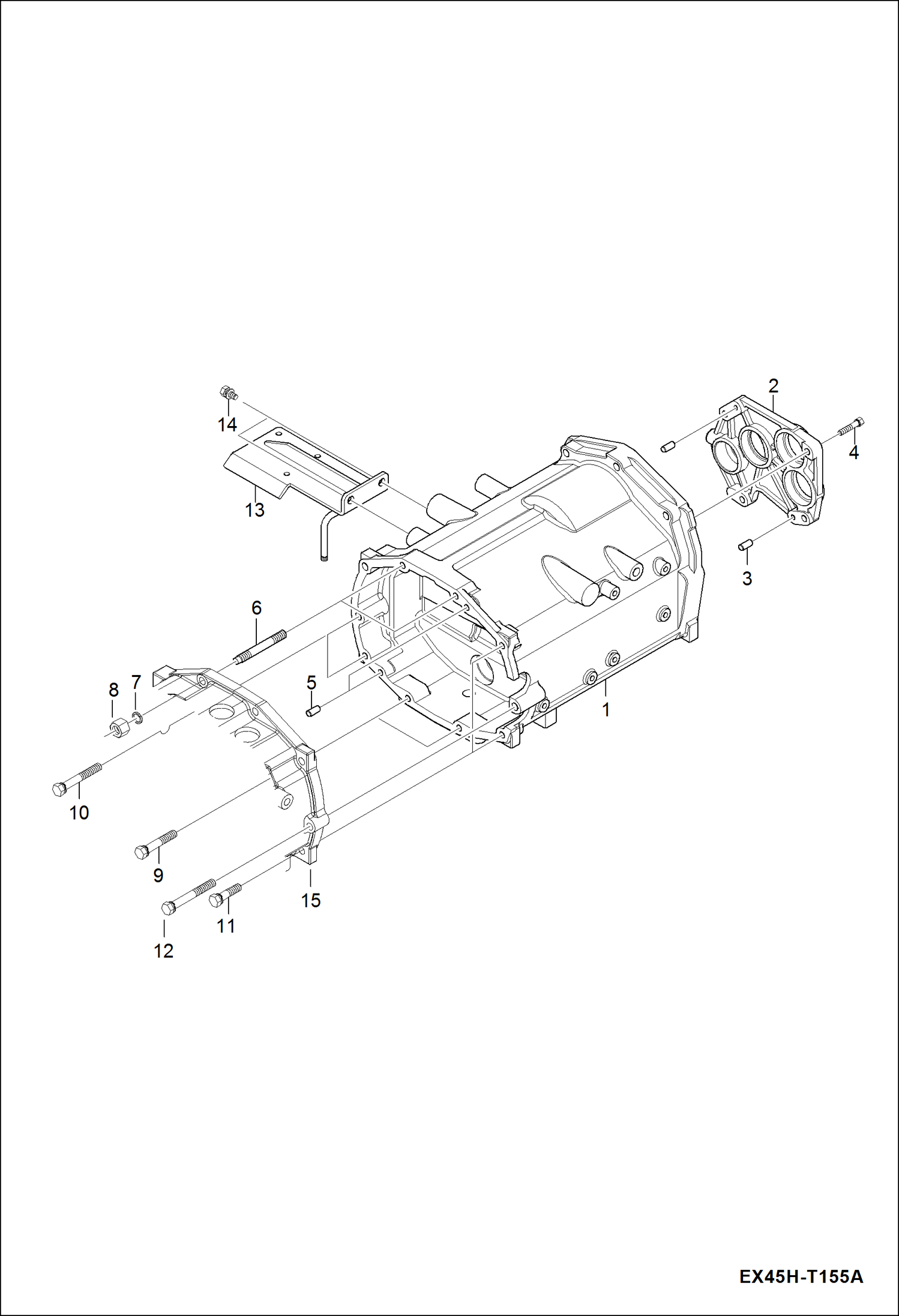 Схема запчастей Bobcat CT335 - MID CASE GROUP DRIVE TRAIN