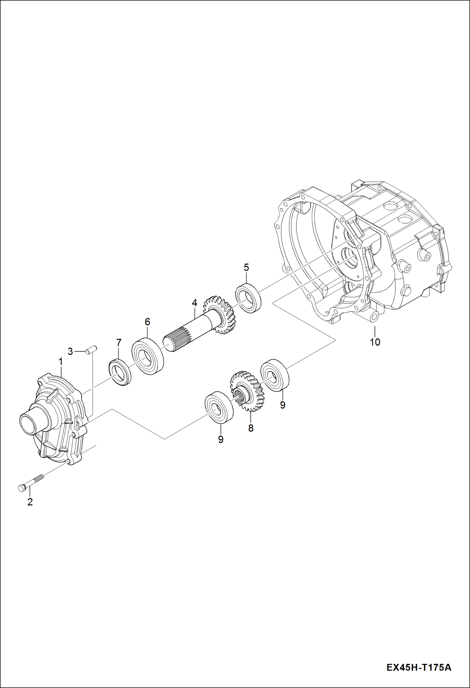 Схема запчастей Bobcat CT335 - DRIVE SHAFT GROUP DRIVE TRAIN