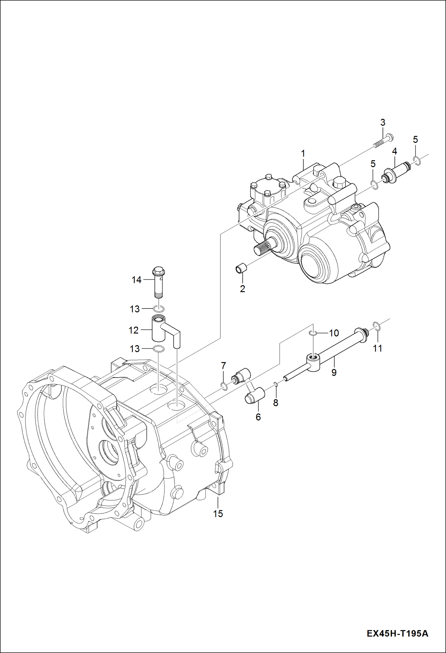 Схема запчастей Bobcat CT335 - HST ASSY GROUP DRIVE TRAIN