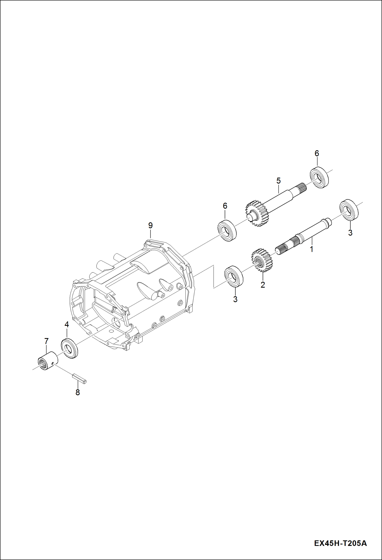 Схема запчастей Bobcat CT335 - COUNTER SHAFT GROUP DRIVE TRAIN