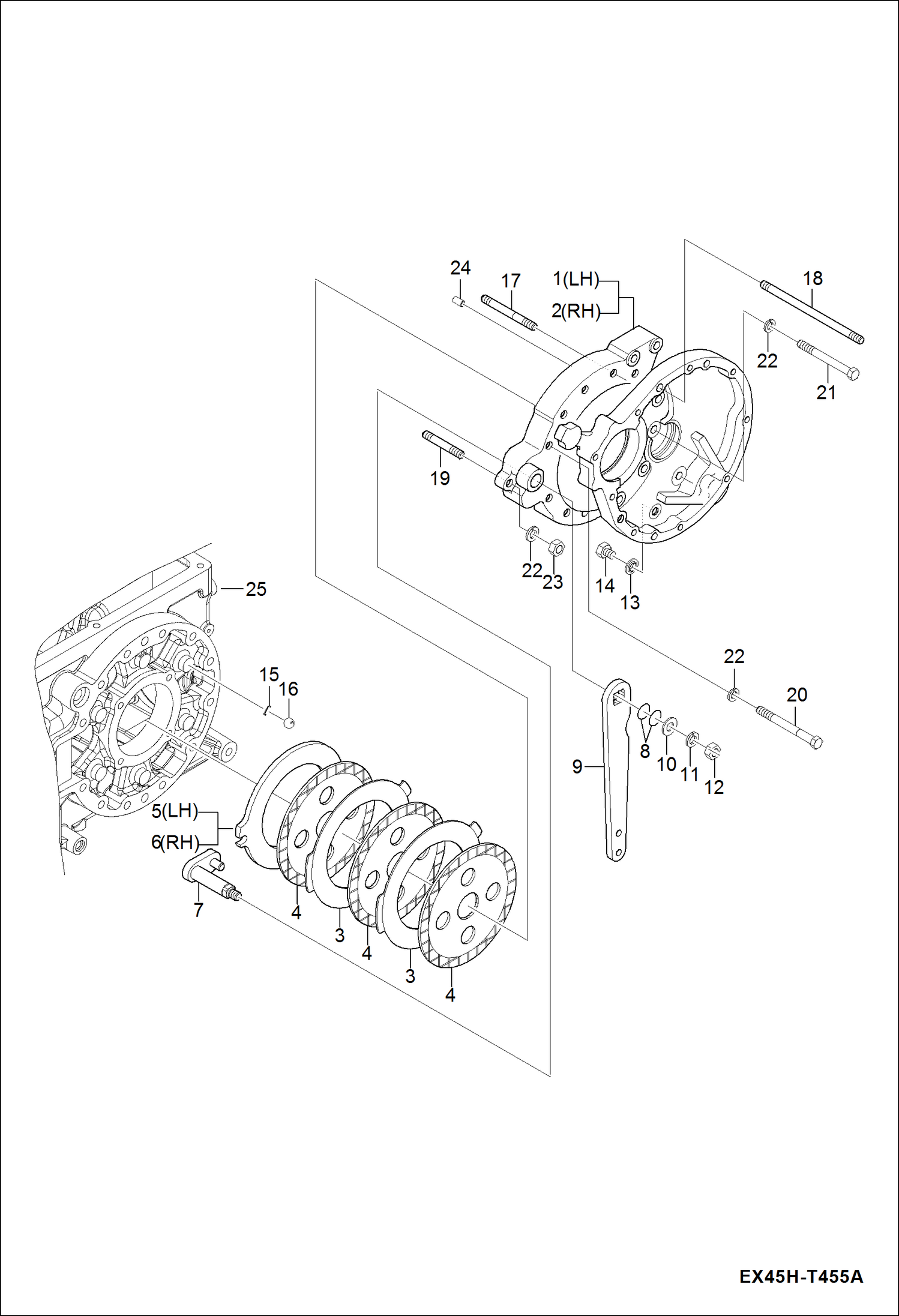 Схема запчастей Bobcat CT440 - BRAKE CASE GROUP DRIVE TRAIN