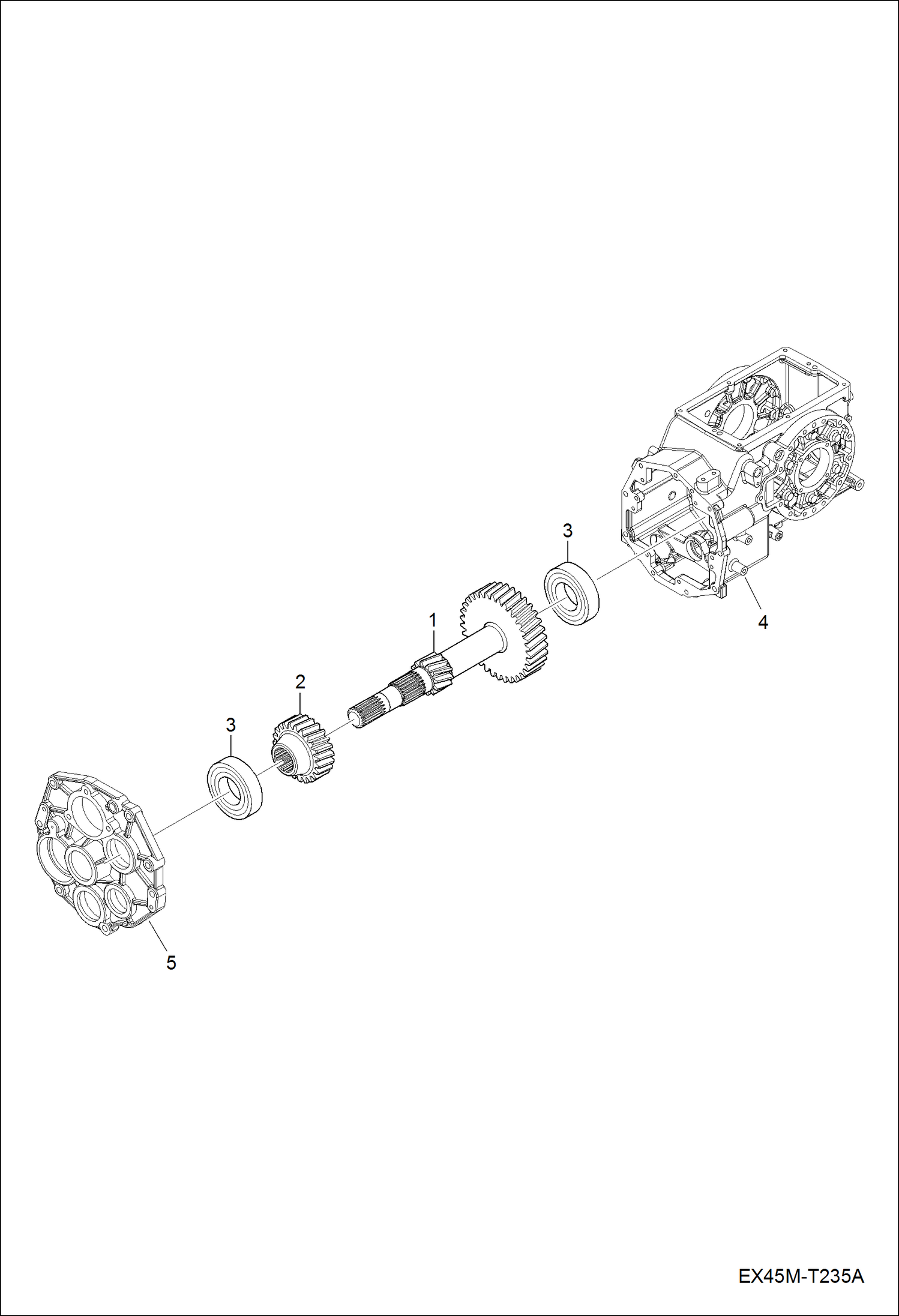 Схема запчастей Bobcat CT335 - RANGE SHAFT GROUP DRIVE TRAIN