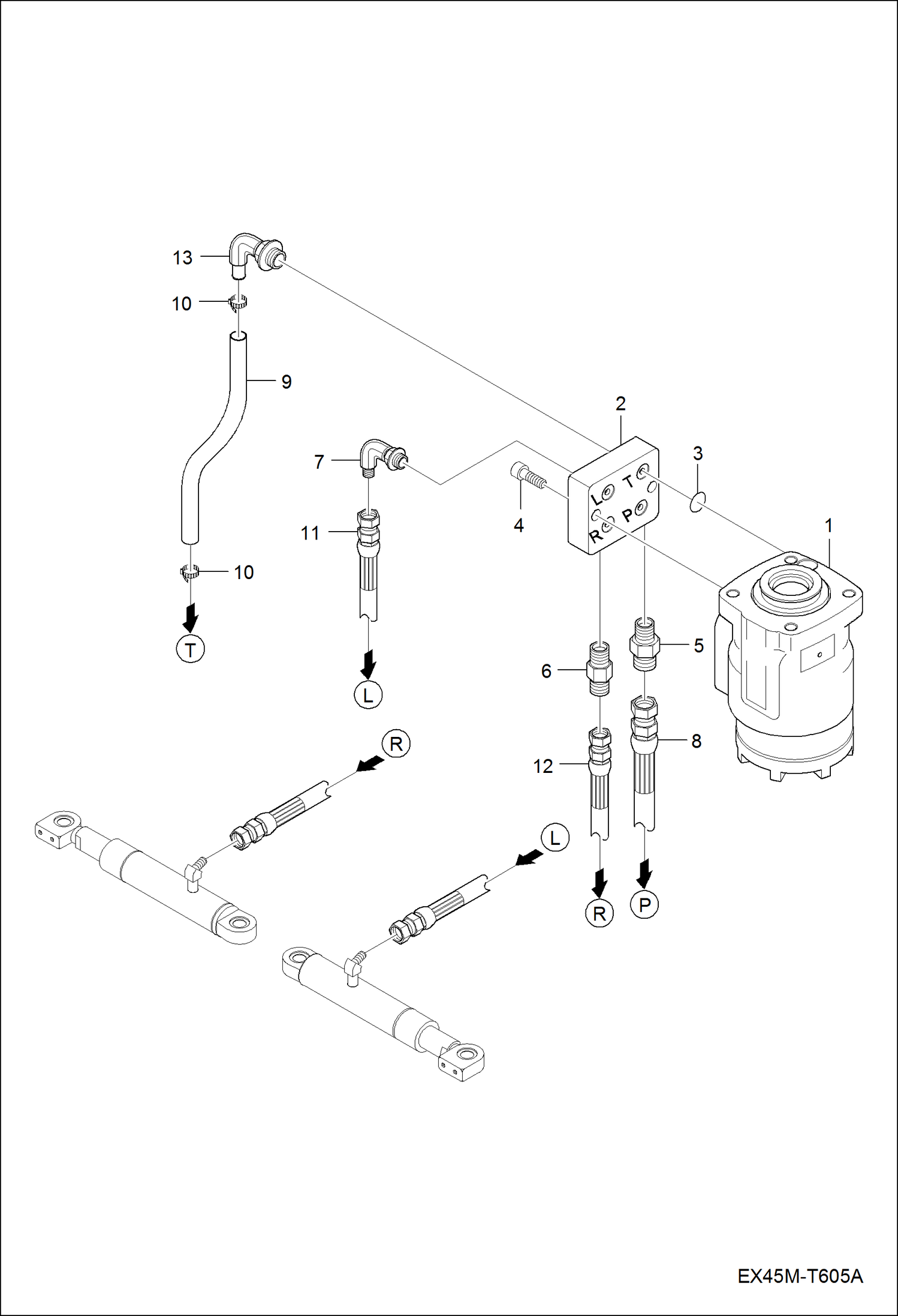 Схема запчастей Bobcat CT445 - POWER STEERING UNIT GROUP DRIVE TRAIN