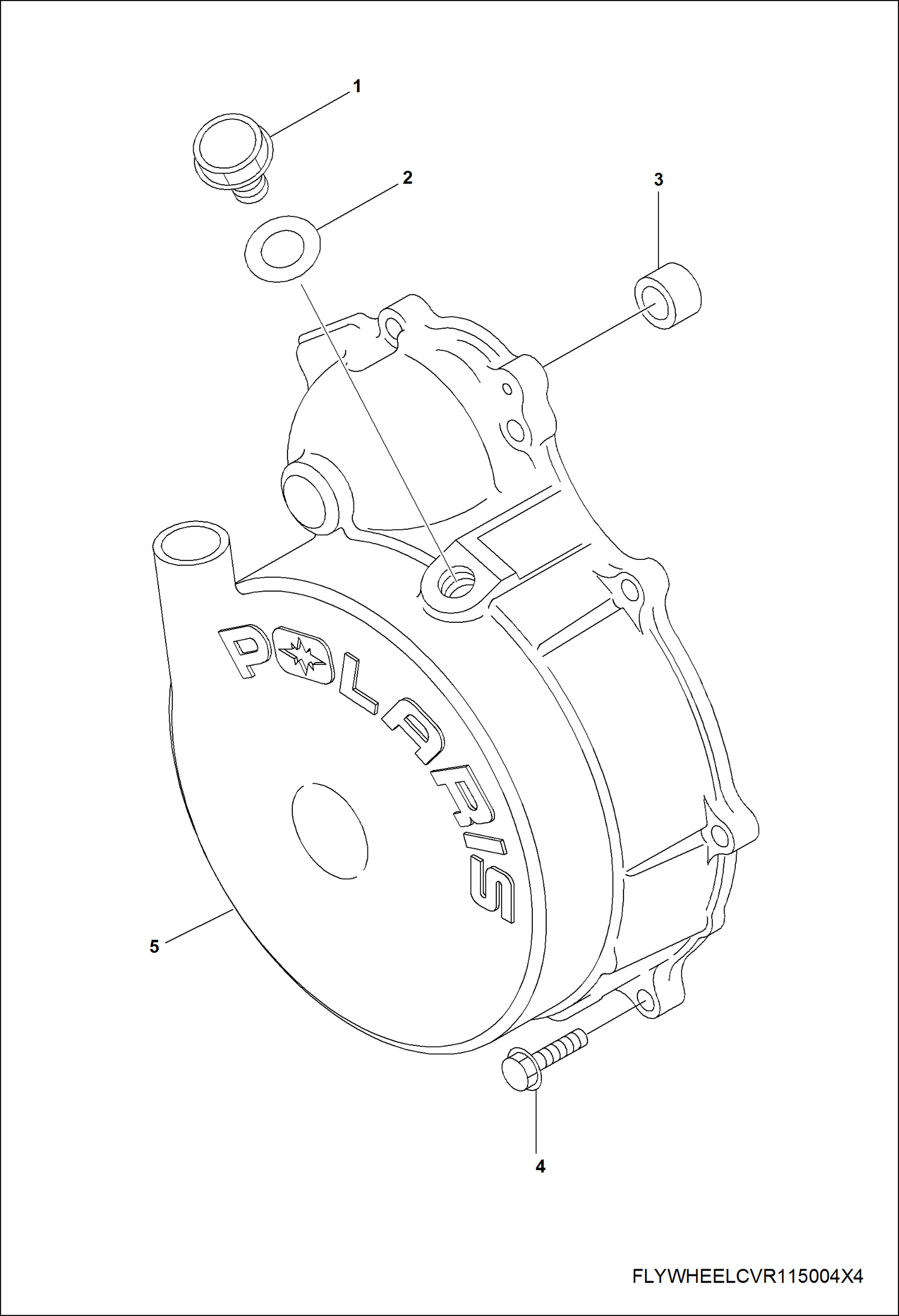 Схема запчастей Bobcat 3400 - ENGINE, FLYWHEEL COVER POWER UNIT