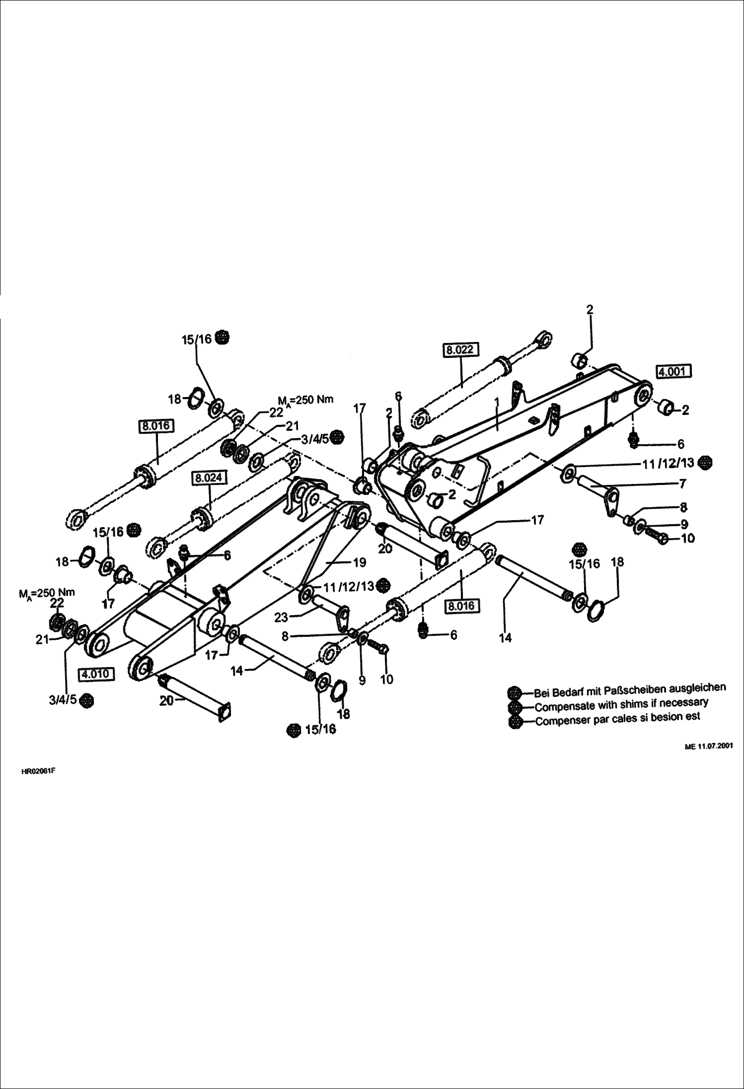 Схема запчастей Bobcat 442 - BOOM Circular WORK EQUIPMENT