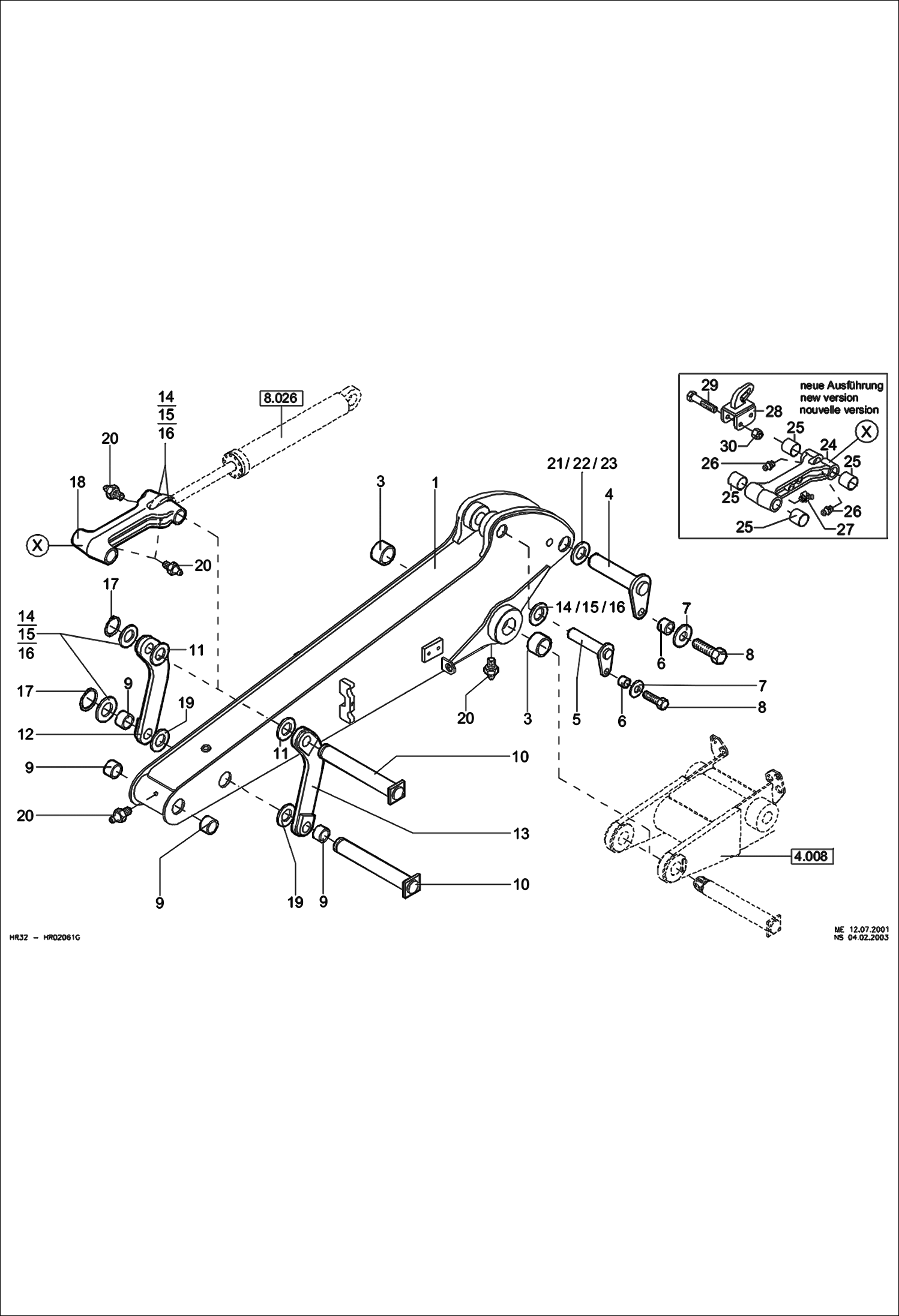 Схема запчастей Bobcat 442 - DIPPER ARM- CIRCULAR WORK EQUIPMENT