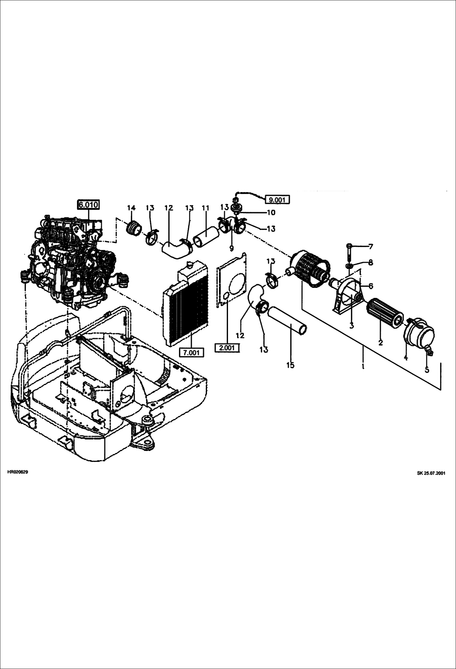 Схема запчастей Bobcat 442 - AIR FILTER POWER UNIT