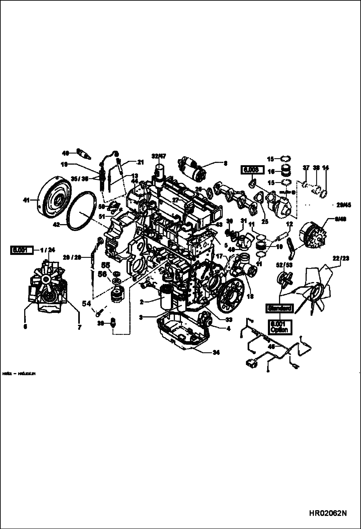 Схема запчастей Bobcat 442 - ENGINE PARTS POWER UNIT