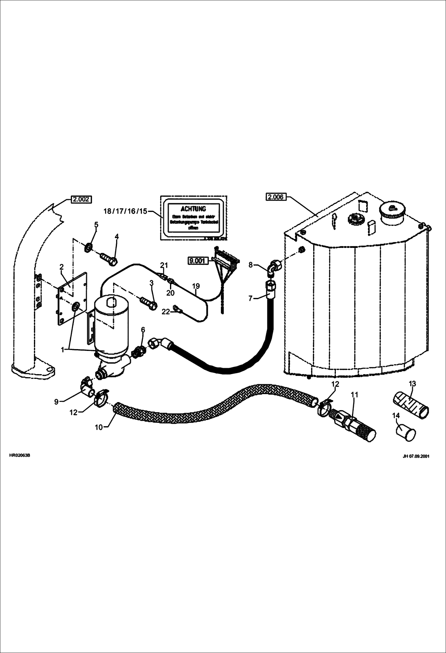 Схема запчастей Bobcat 442 - REFILLING PUMP POWER UNIT