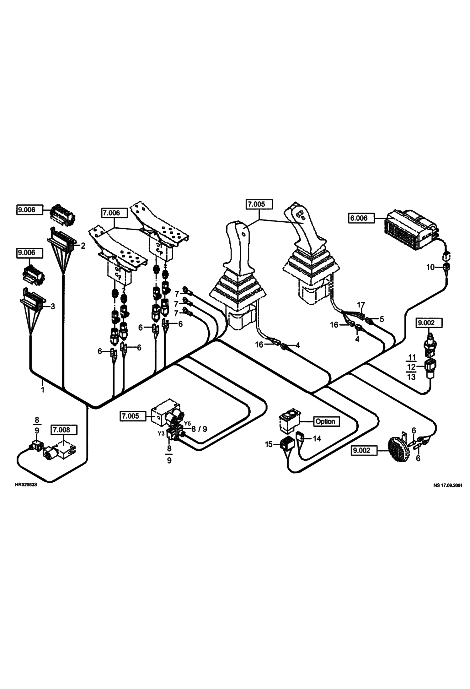 Схема запчастей Bobcat 442 - ELECTRIC INSTALLATION Floor Frame ELECTRICAL SYSTEM