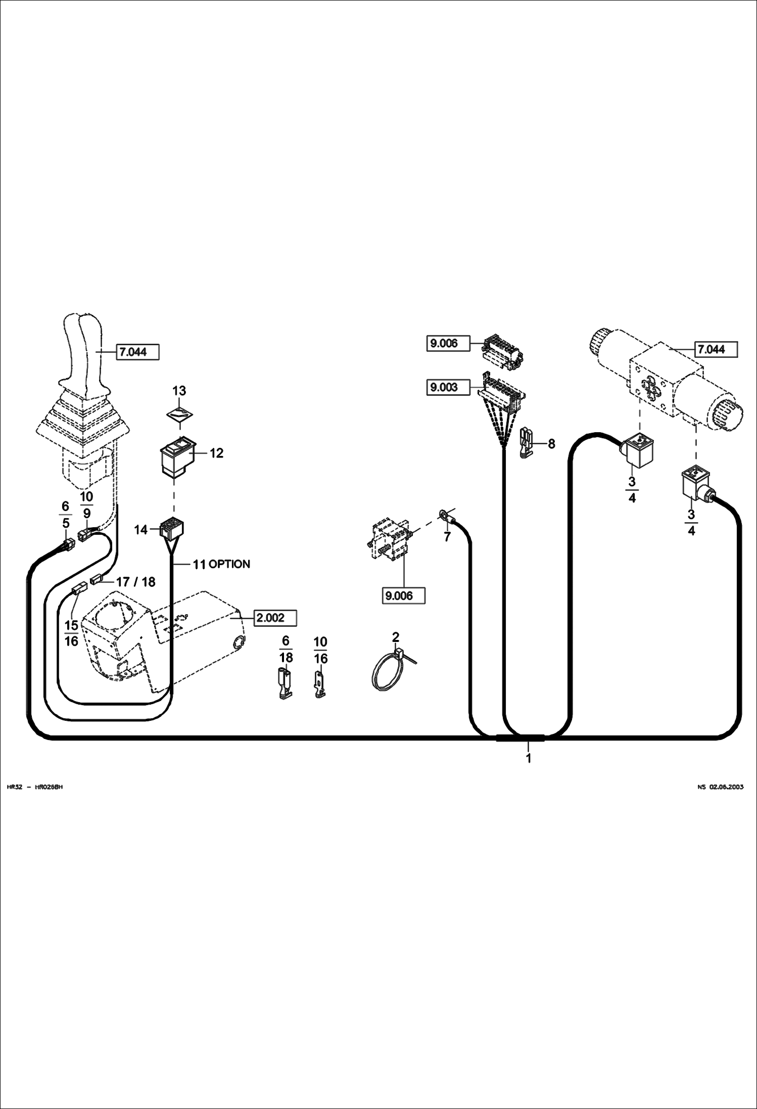 Схема запчастей Bobcat 442 - ELECTRIC INSTALLATION Additional Circuit Control Unit ELECTRICAL SYSTEM