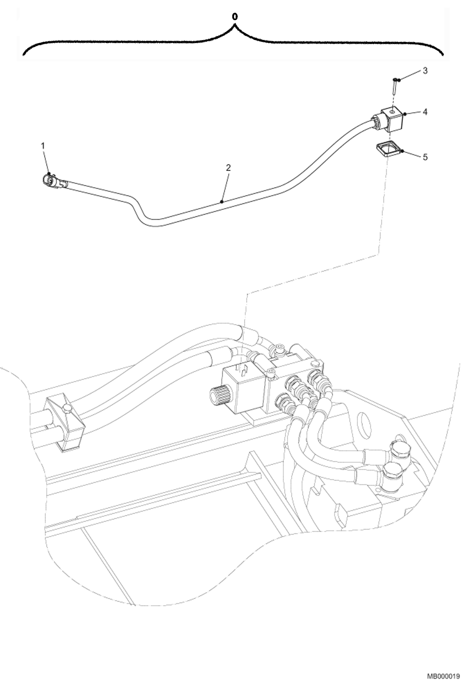 Схема запчастей Bobcat MIXING BUCKET - Harness 991002023 & below Loader