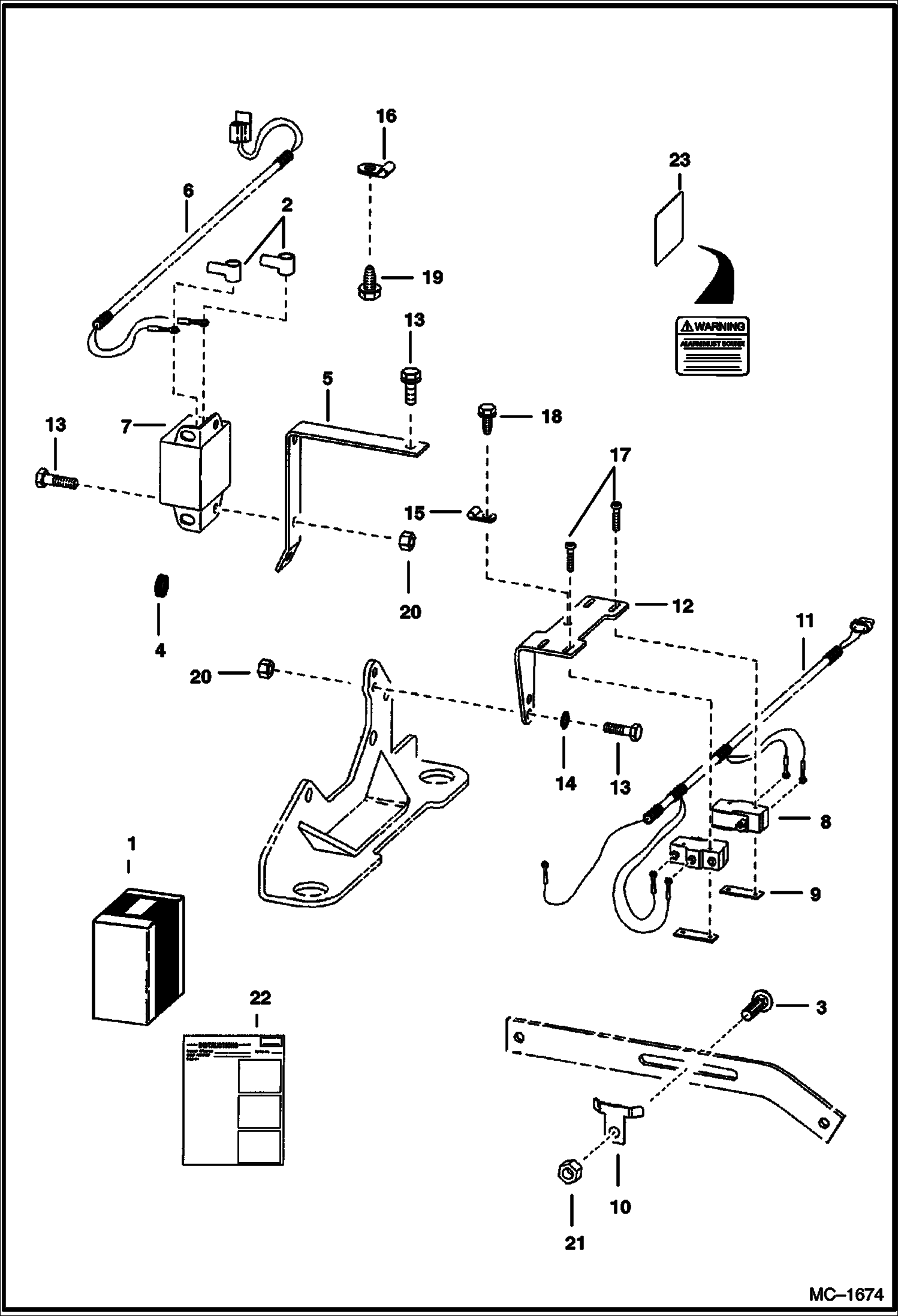 Схема запчастей Bobcat 700s - BACK-UP ALARM KIT ACCESSORIES & OPTIONS