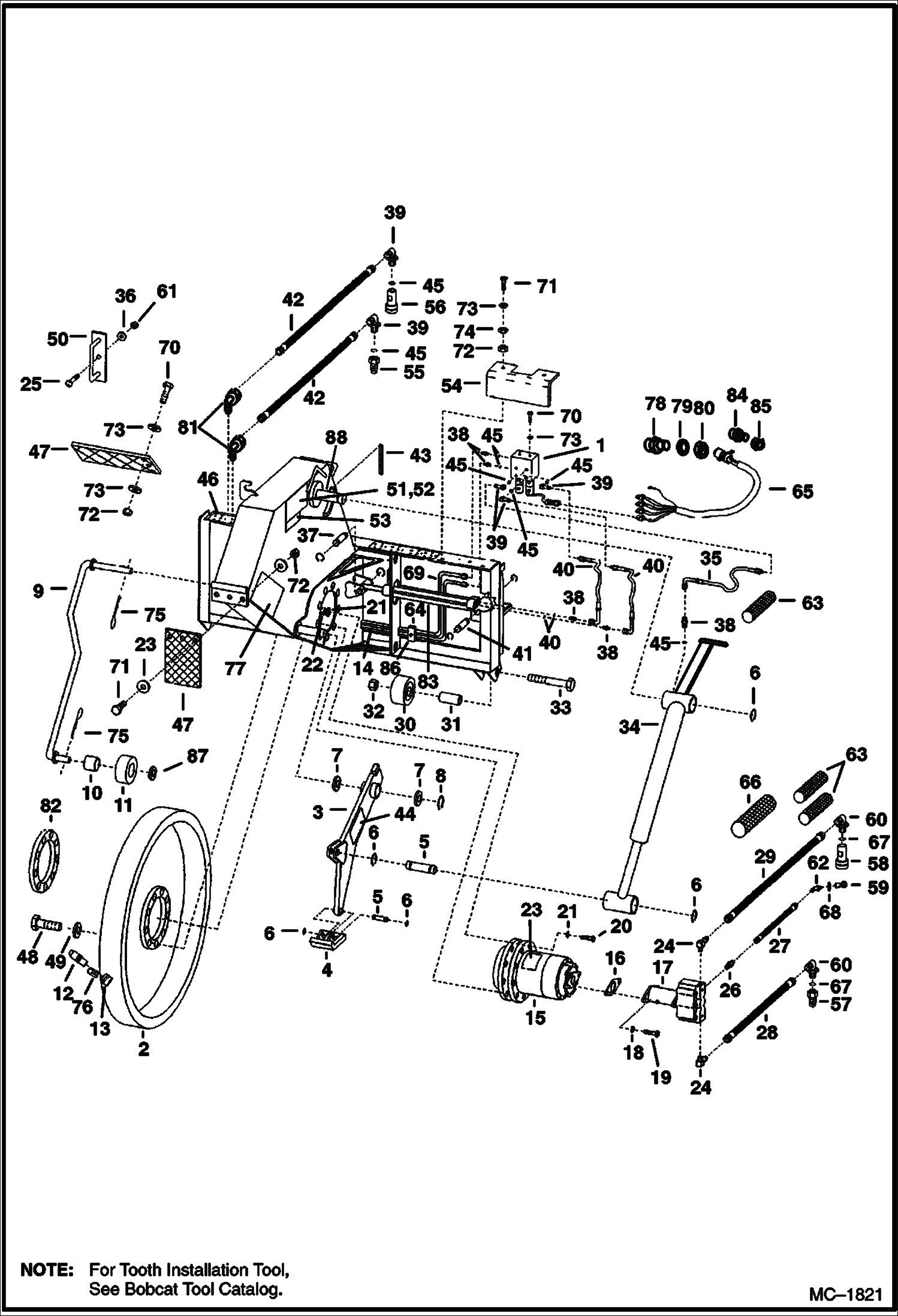 Схема запчастей Bobcat WHEEL SAWS - WHEEL SAW (Main Frame) (WS12 561500101 & Above) (WS18 561600101 & Above) Loader