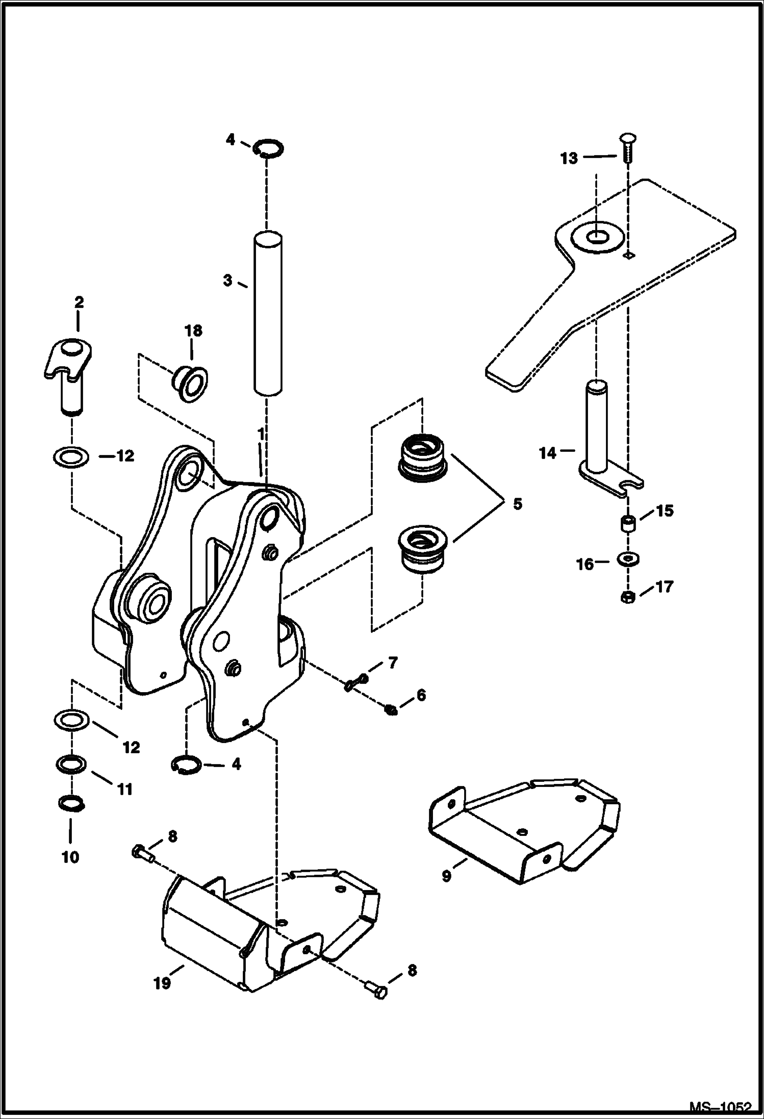 Схема запчастей Bobcat 322 - SWING FRAME WORK EQUIPMENT