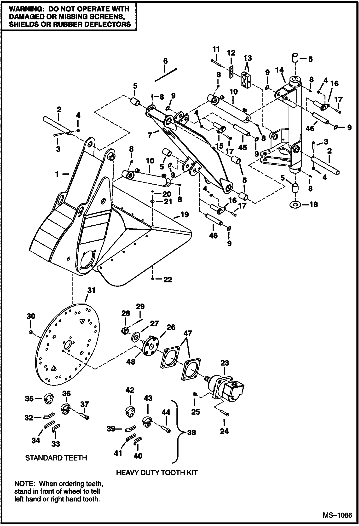 Схема запчастей Bobcat STUMP GRINDER - STUMP GRINDER (Boom & Cutting Head) (SG60 2330) (SGX60 A007) Loader