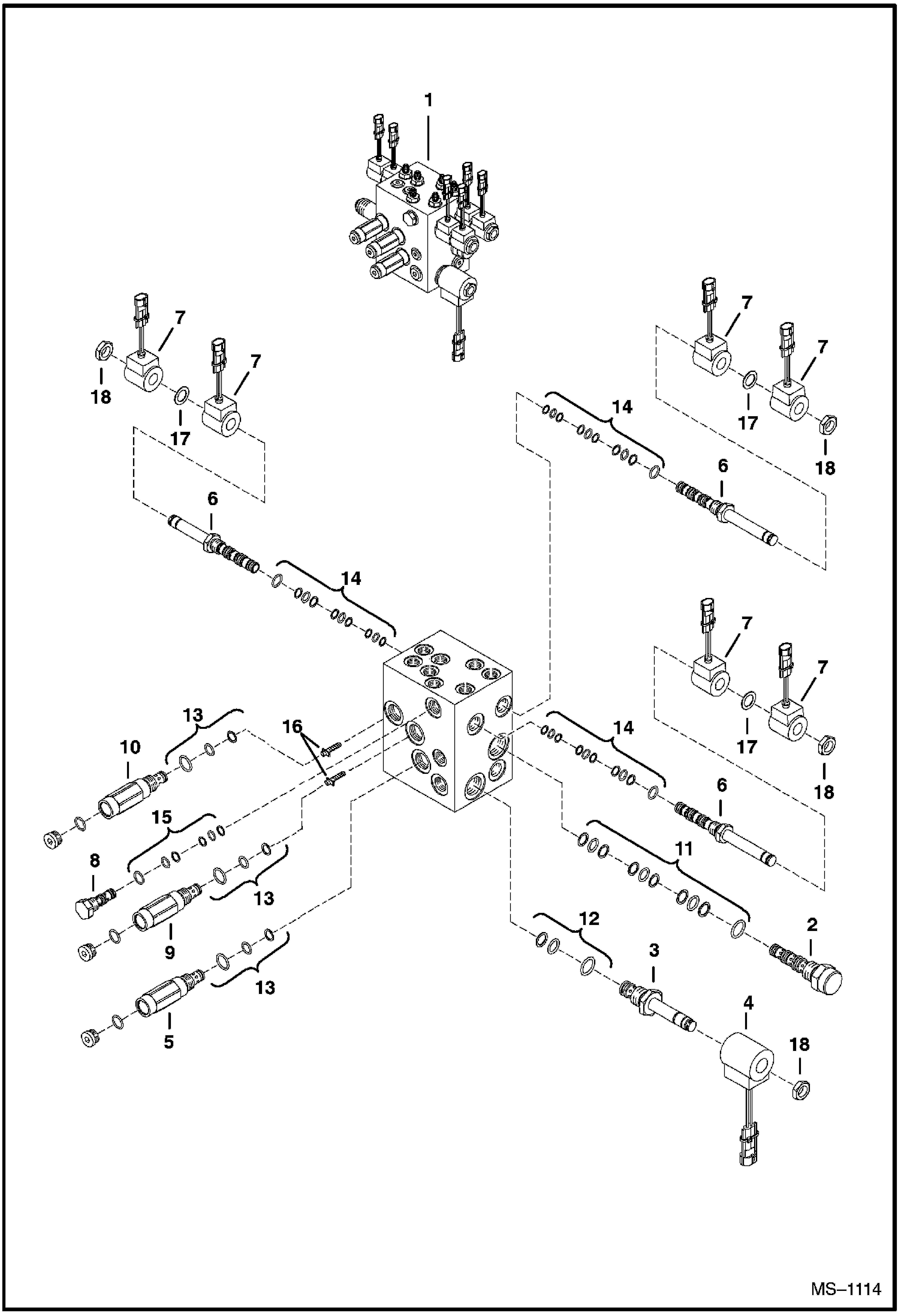 Схема запчастей Bobcat STUMP GRINDER - STUMP GRINDER (Control Valve) (SG60 2330) (SGX60 A00700101 - 00499) Loader