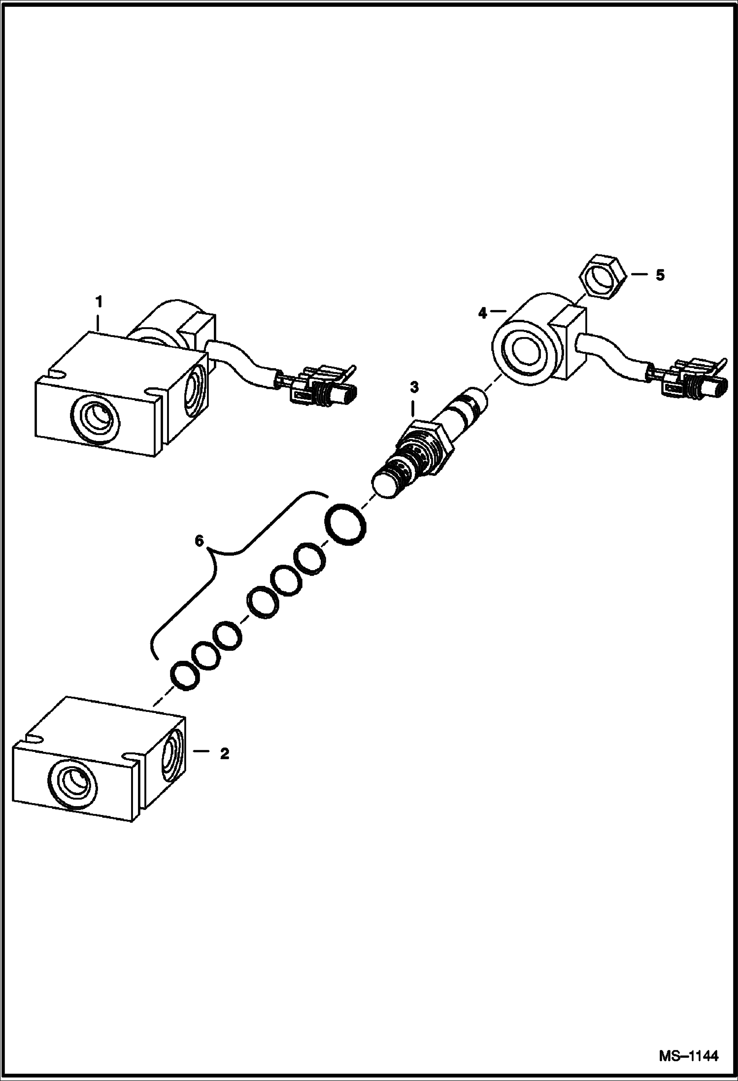 Схема запчастей Bobcat T-Series - BRAKE VALVE HYDROSTATIC SYSTEM