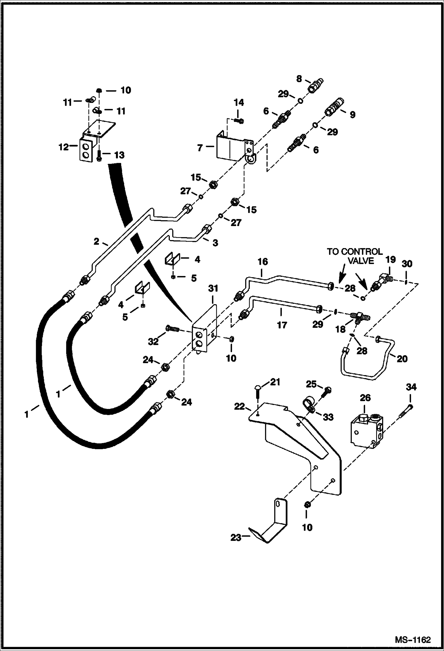 Схема запчастей Bobcat 900s - AUXILIARY HYDRAULIC CIRCUITRY HYDRAULIC SYSTEM