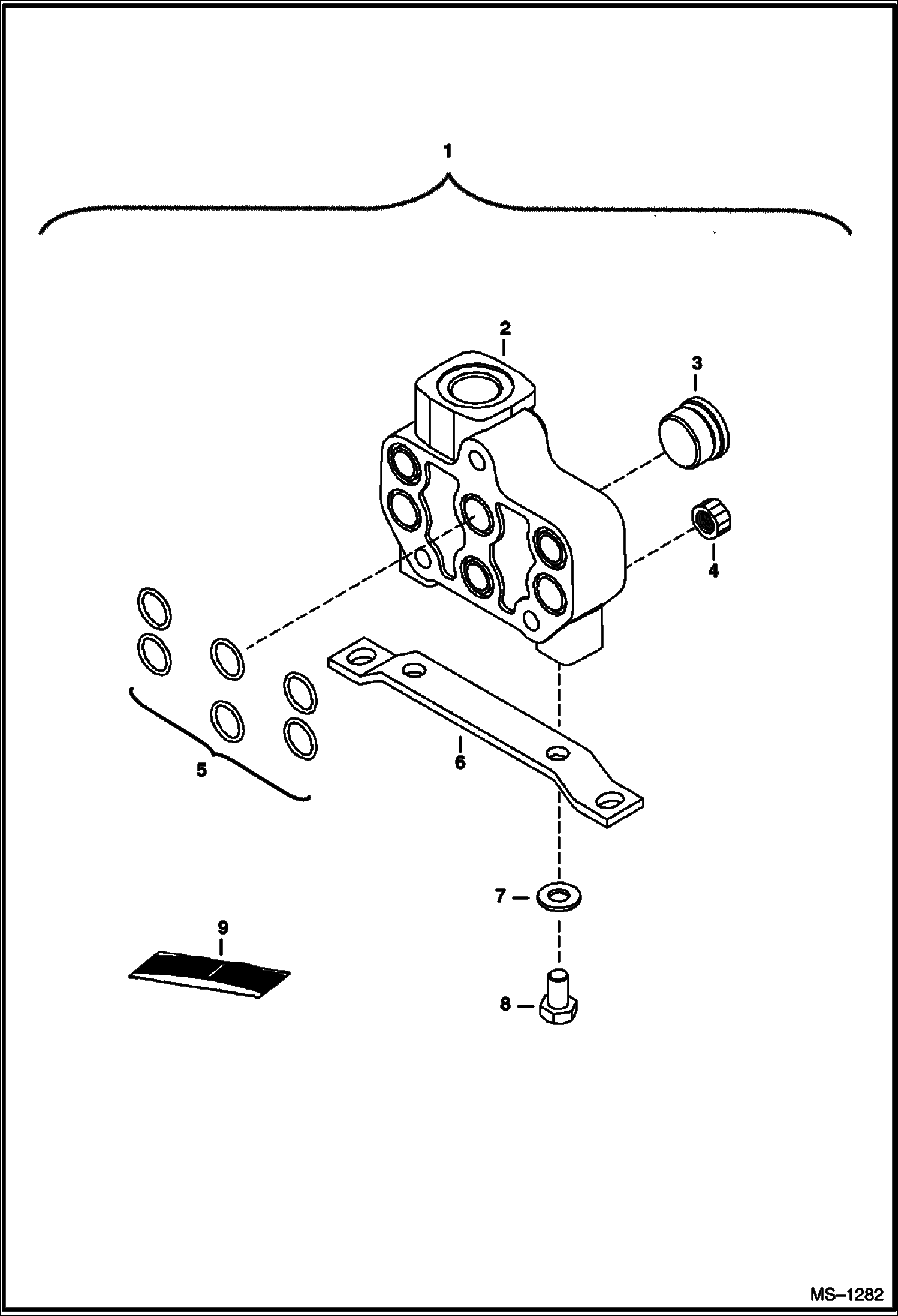 Схема запчастей Bobcat Mini Tracks Loaders - VALVE SECTION (Outlet) HYDRAULIC SYSTEM