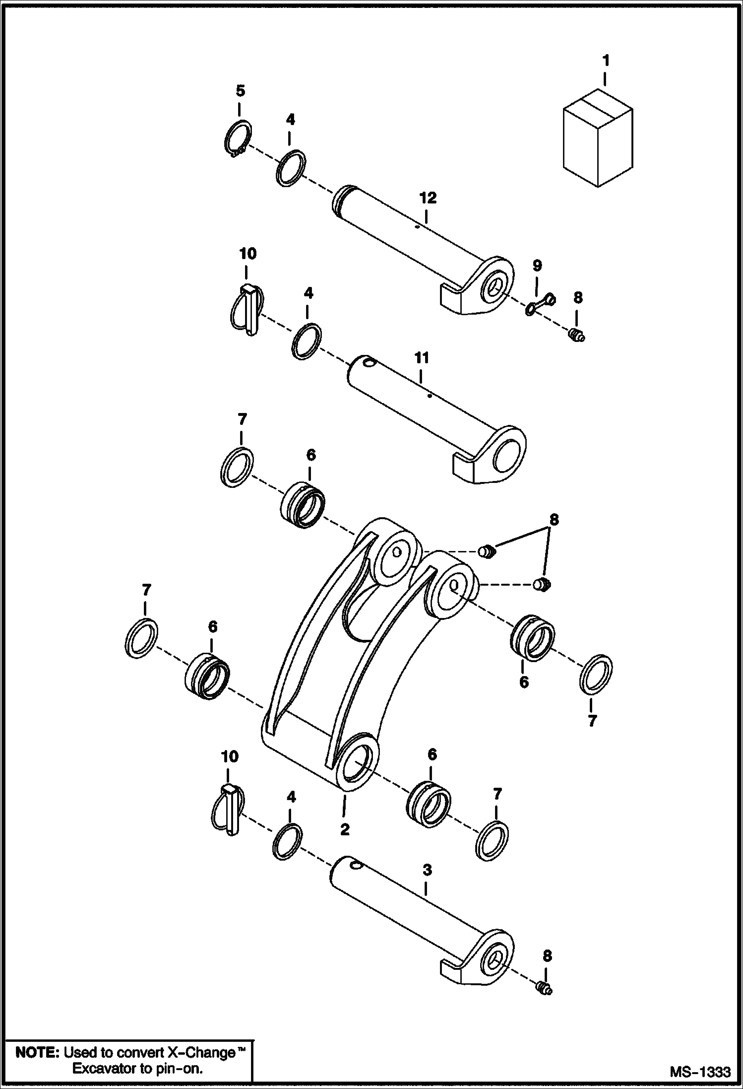 Схема запчастей Bobcat 337 - WIDE LINK KIT ACCESSORIES & OPTIONS