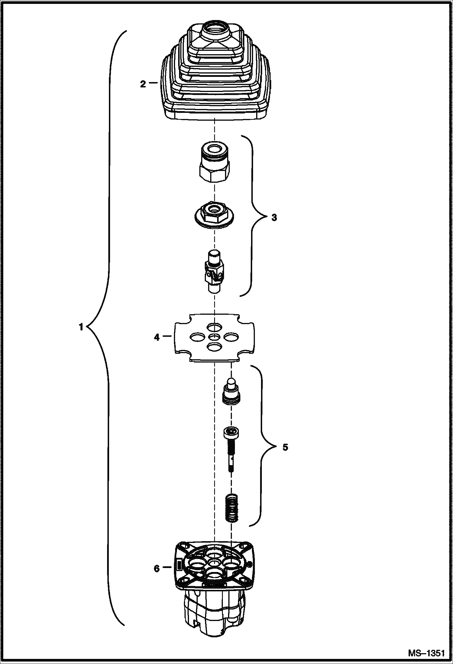 Схема запчастей Bobcat 337 - TRAVEL CONTROLLER (Joystick) HYDRAULIC SYSTEM