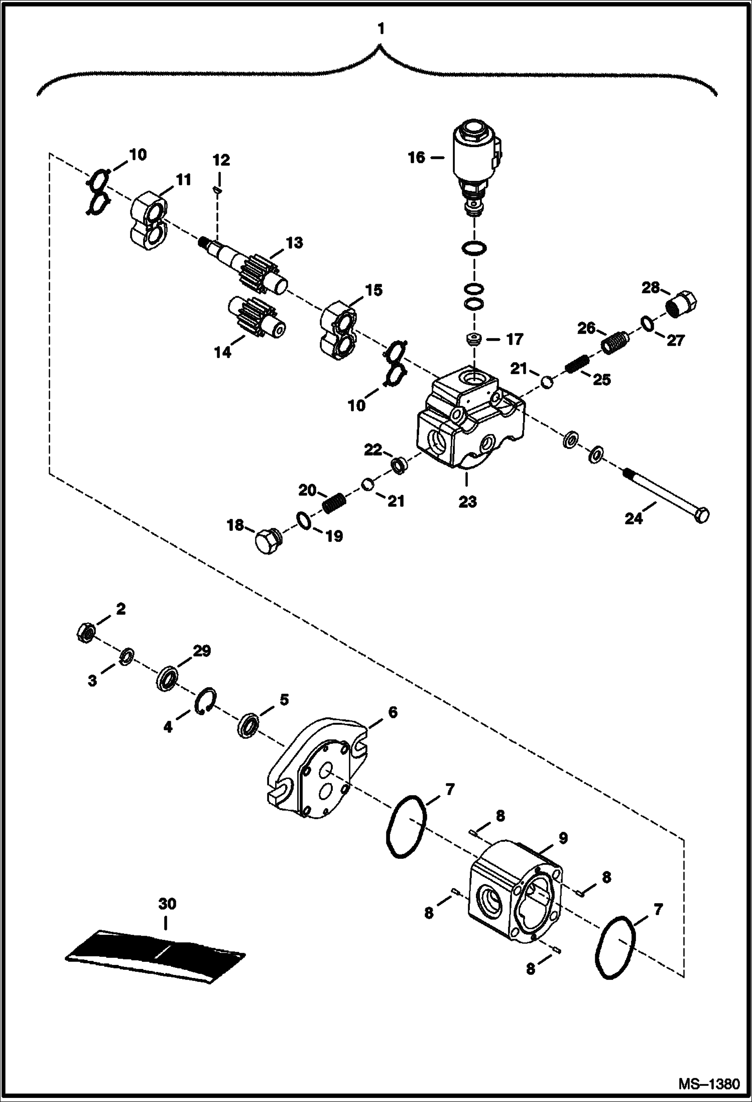 Схема запчастей Bobcat 900s - HYDRAULIC FAN MOTOR POWER UNIT