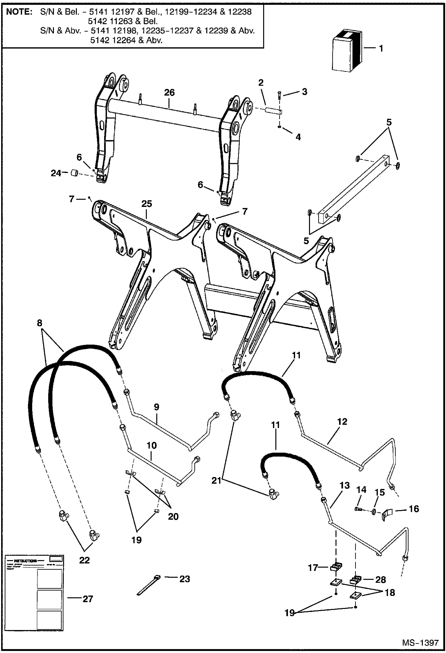 Схема запчастей Bobcat 800s - LIFT ARM REPLACEMENT KIT ACCESSORIES & OPTIONS